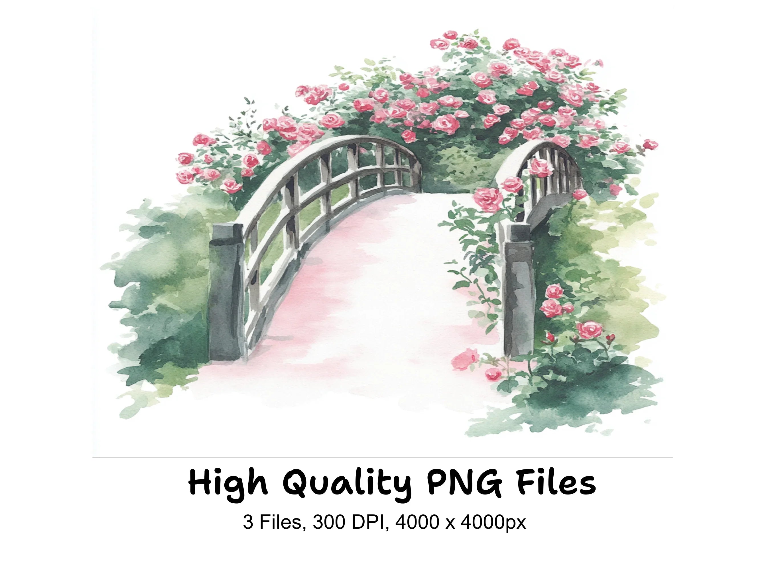 Enchanted Garden Bridge Clipart Bundle
