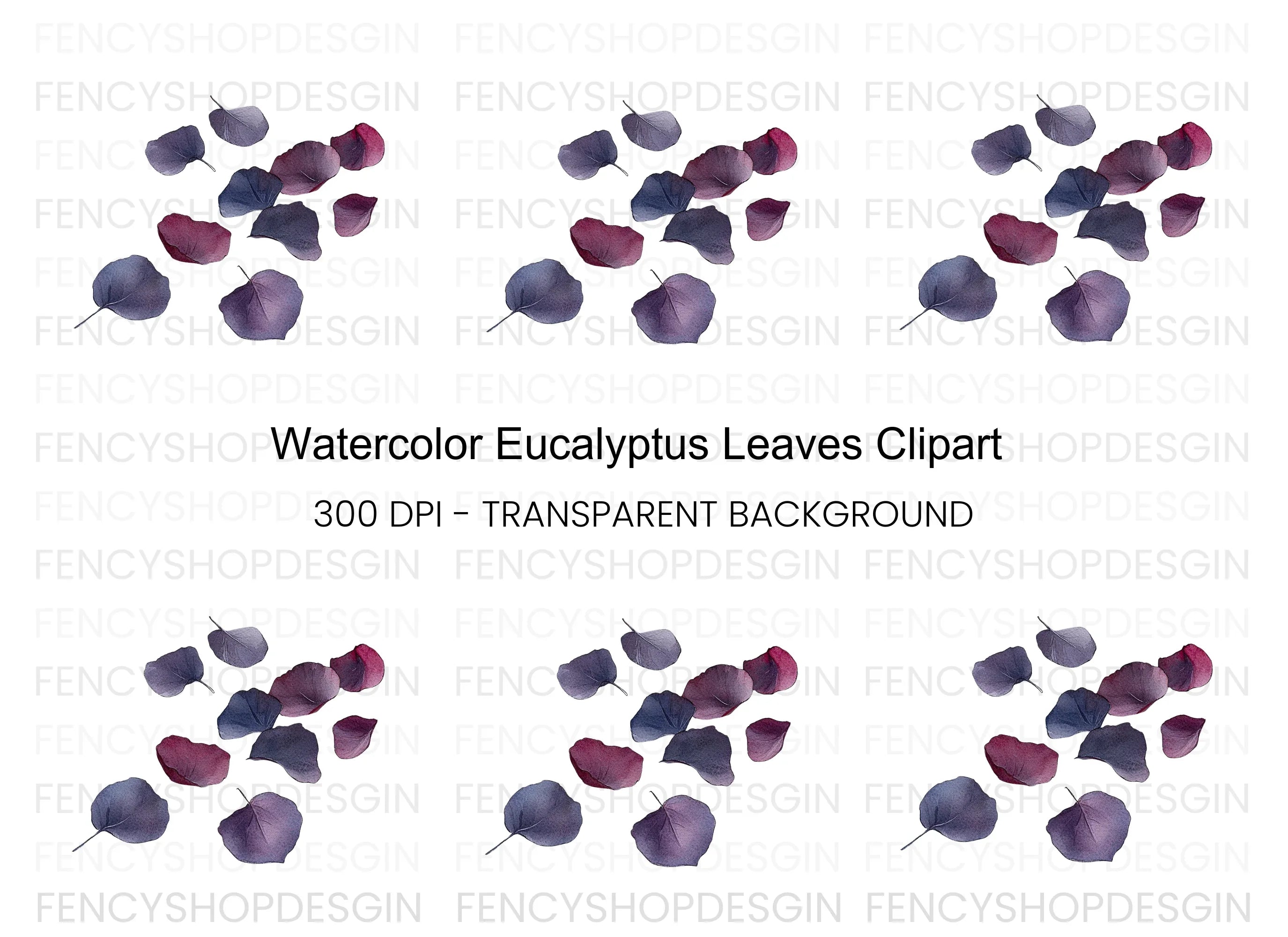 Eucalyptus Leaves Clipart Bundle