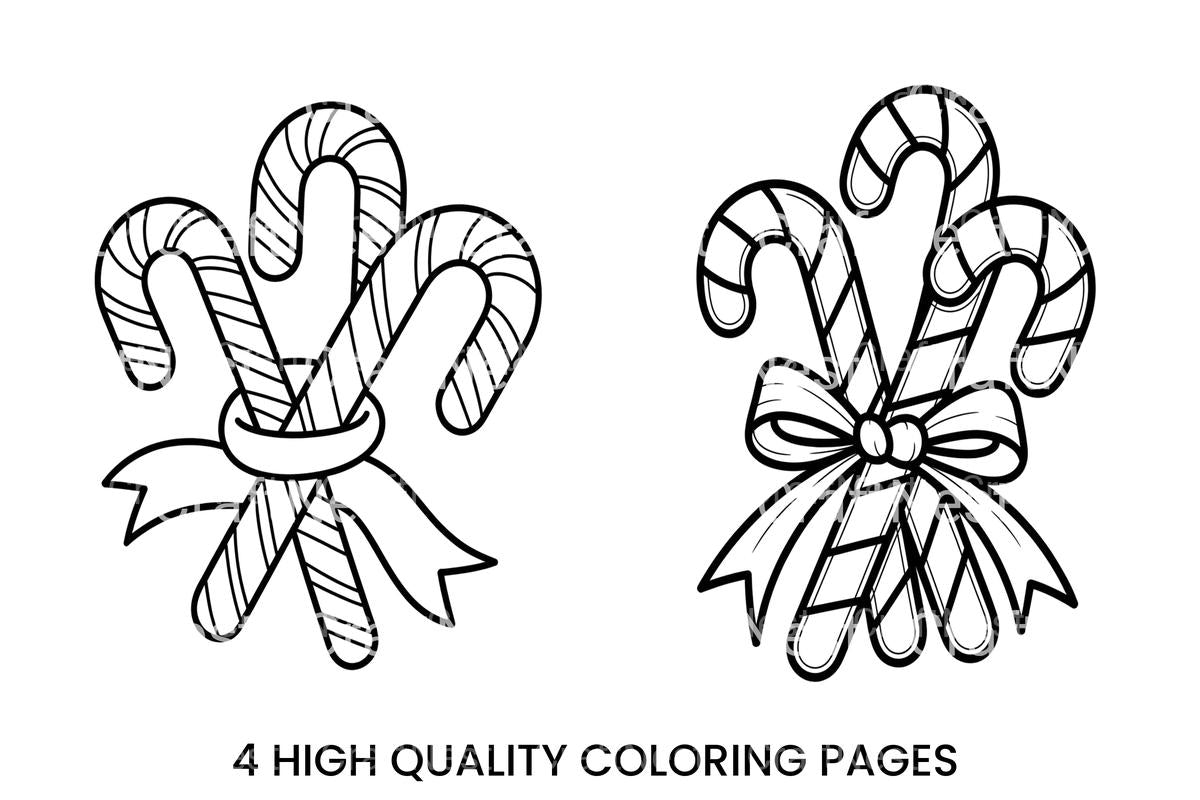 Candy Cane Bundles Coloring Books