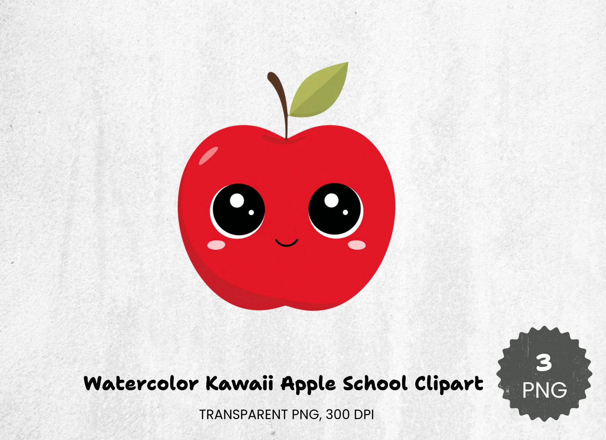 Kawaii Apple School Clipart Bundle - CraftNest - Digital Crafting and Art