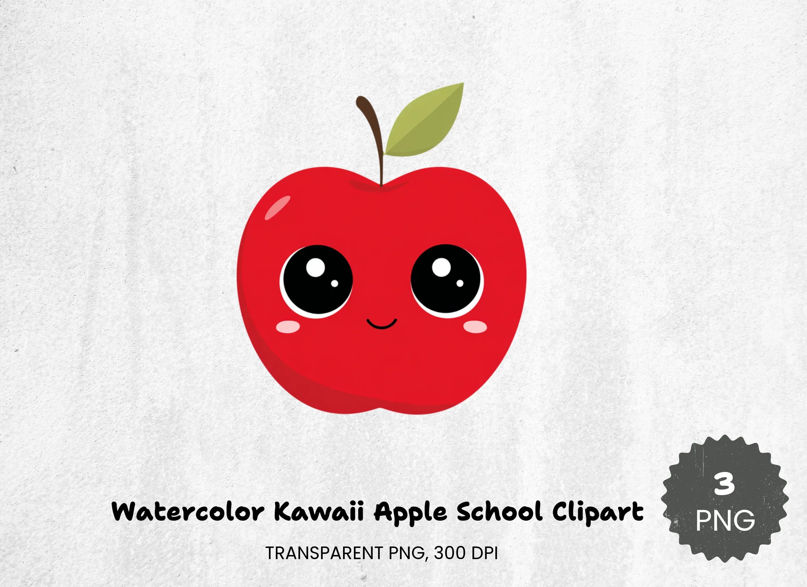 Kawaii Apple School Clipart Bundle - CraftNest - Digital Crafting and Art