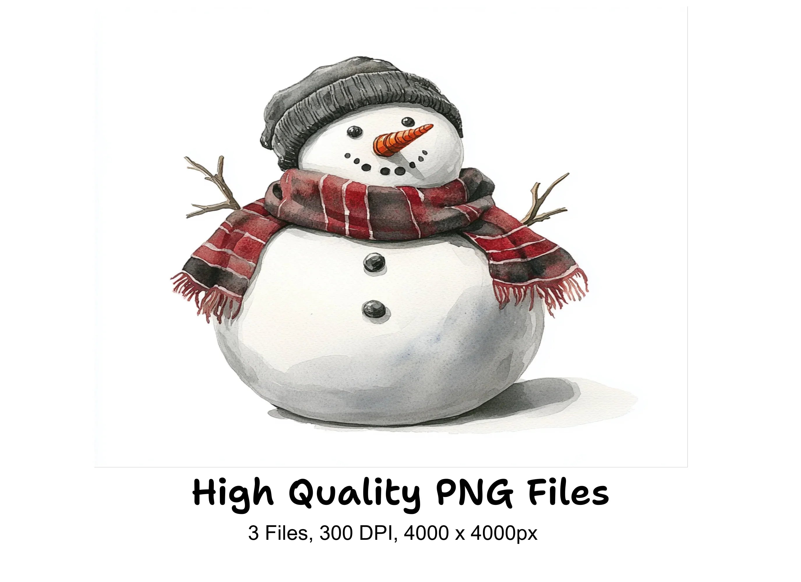 Classic Snowman Clipart Bundle