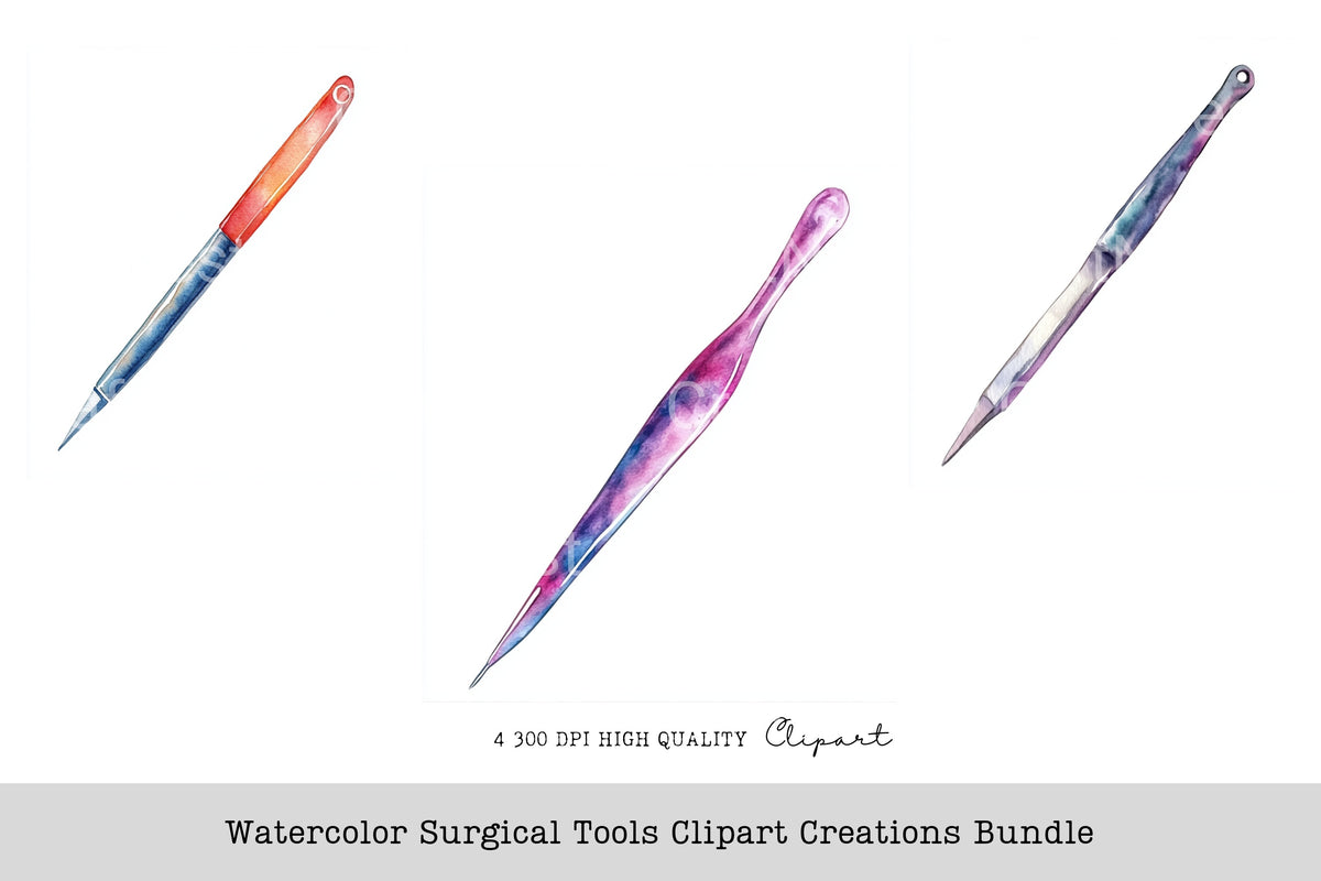 Surgical Tools Creations Clipart Bundle