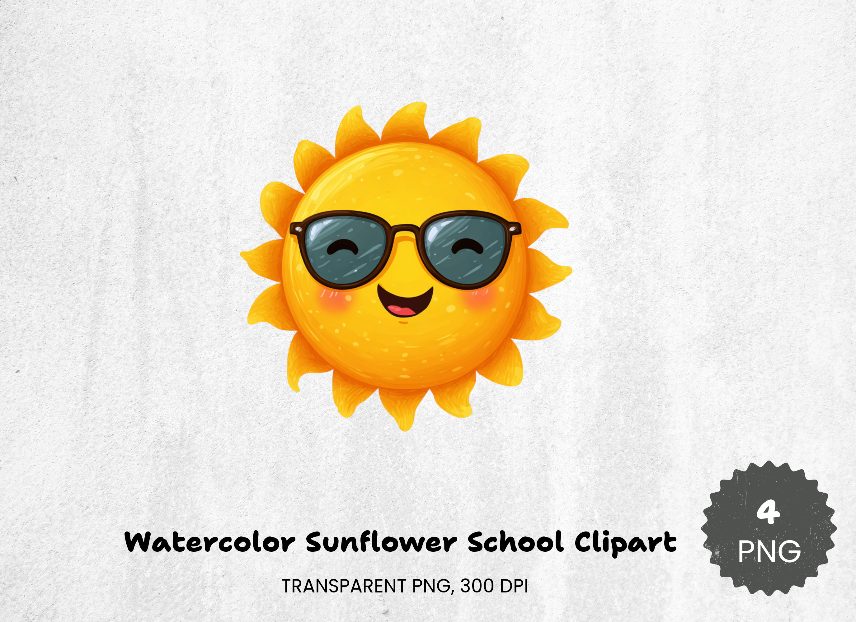 Sunflower School Clipart Bundle