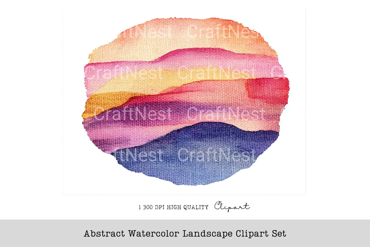 Abstract Landscape Clipart Bundle