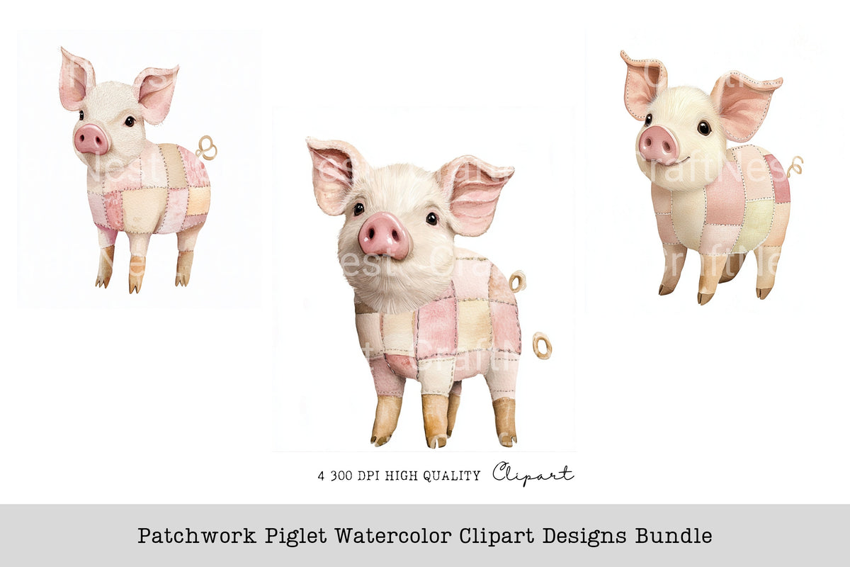 Patchwork Piglet Designs Clipart Bundle