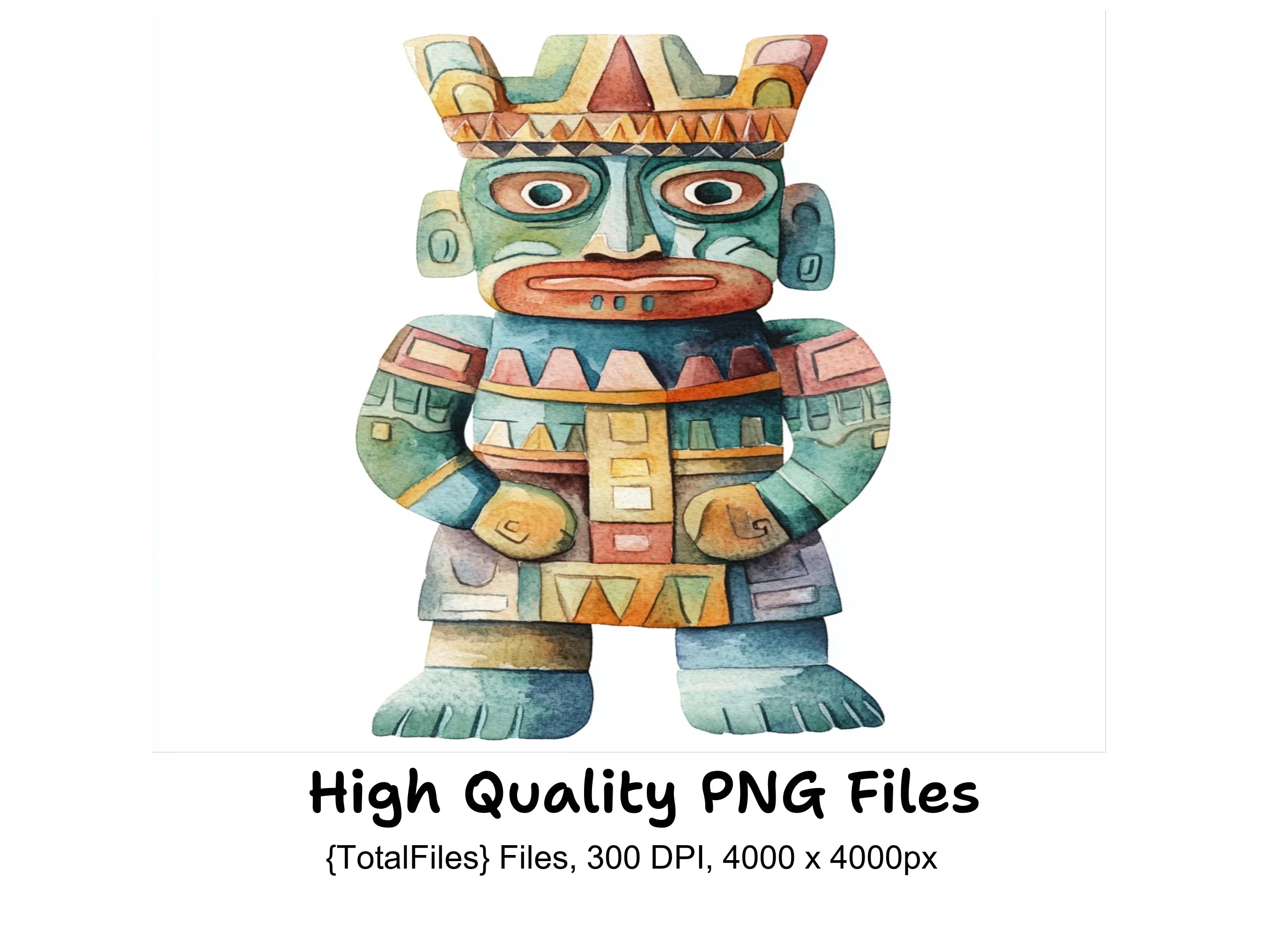 Tribal Totem Pole Clipart Bundle