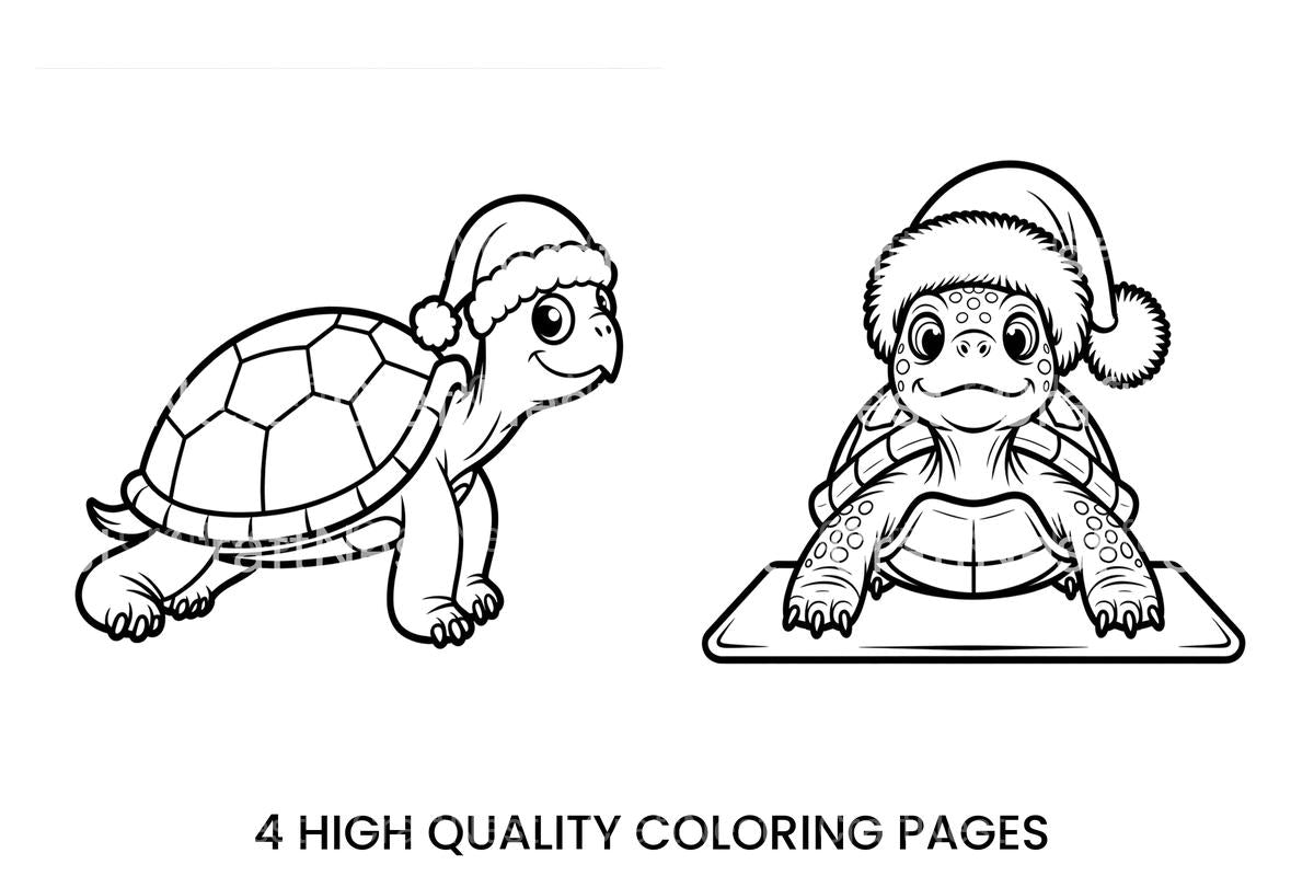 Christmas Turtle Coloring Books Coloring Books