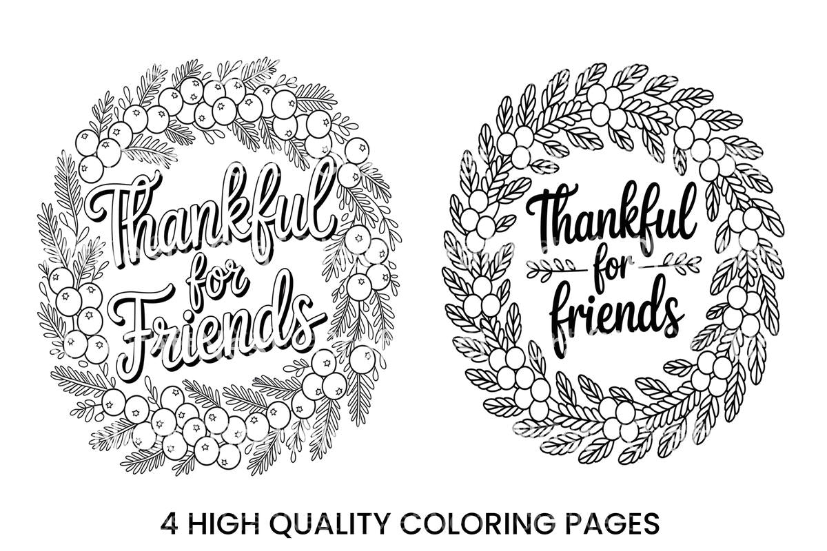Autumn Joy Thankful Friends Coloring Books