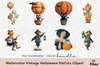 Vintage Halloween Diecuts Clipart Bundle