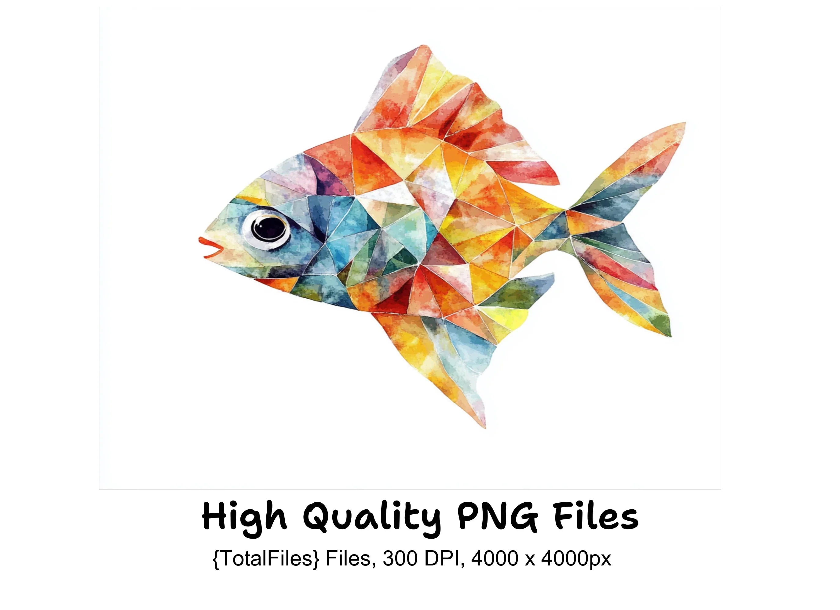 Abstract Fish Clipart Bundle
