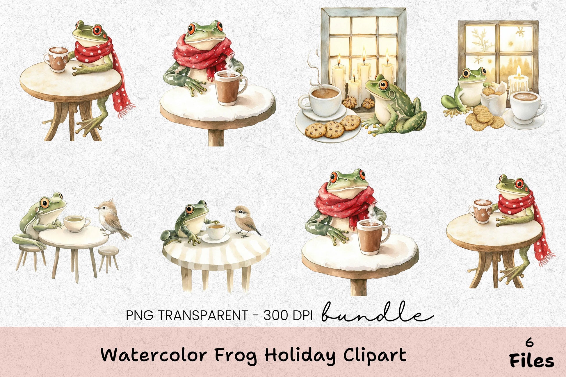 Frog Holiday Clipart Bundle - CraftNest - Digital Crafting and Art