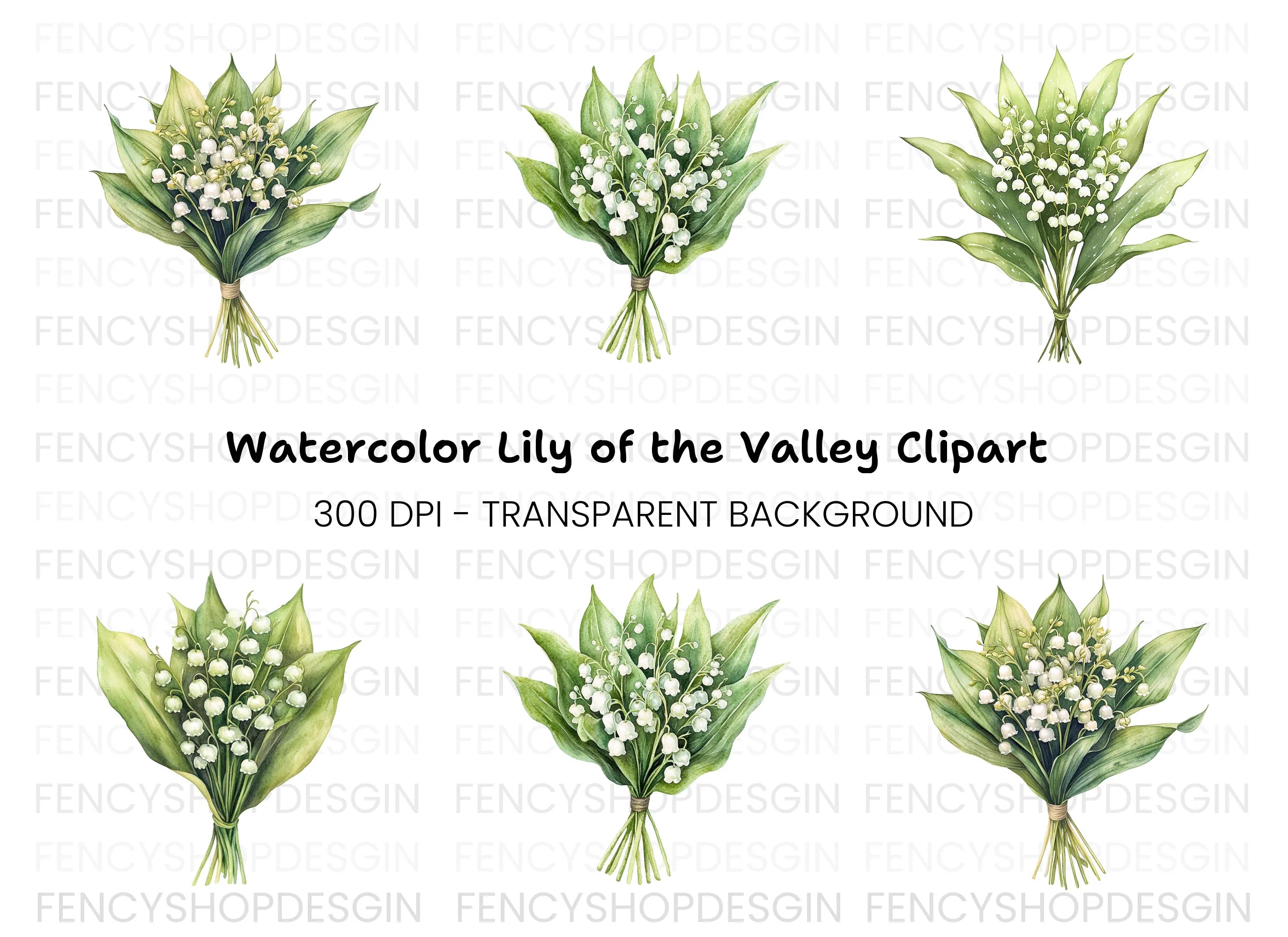 Lily of the Valley Clipart Bundle