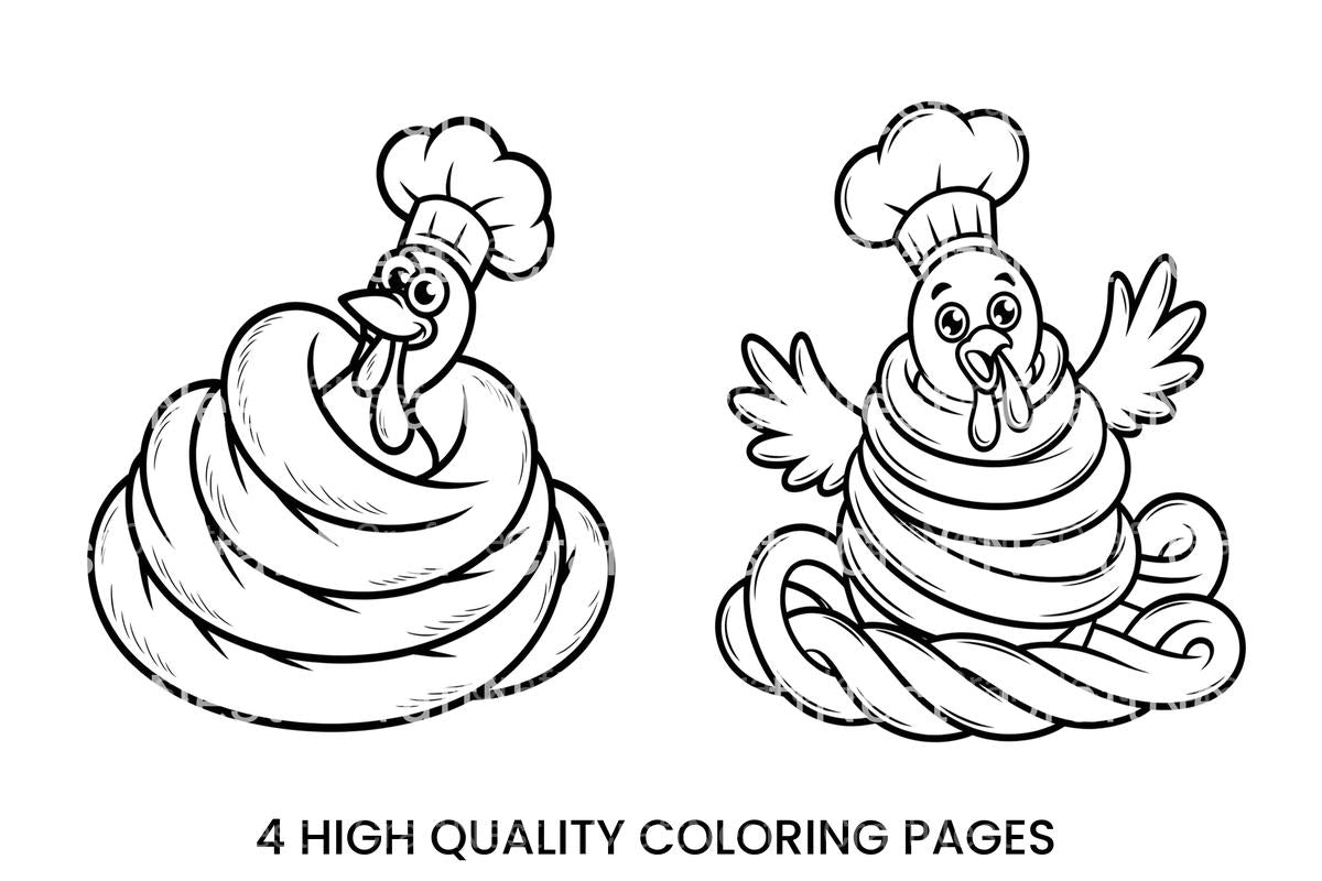 Thanksgiving Turkey Roll Coloring Books