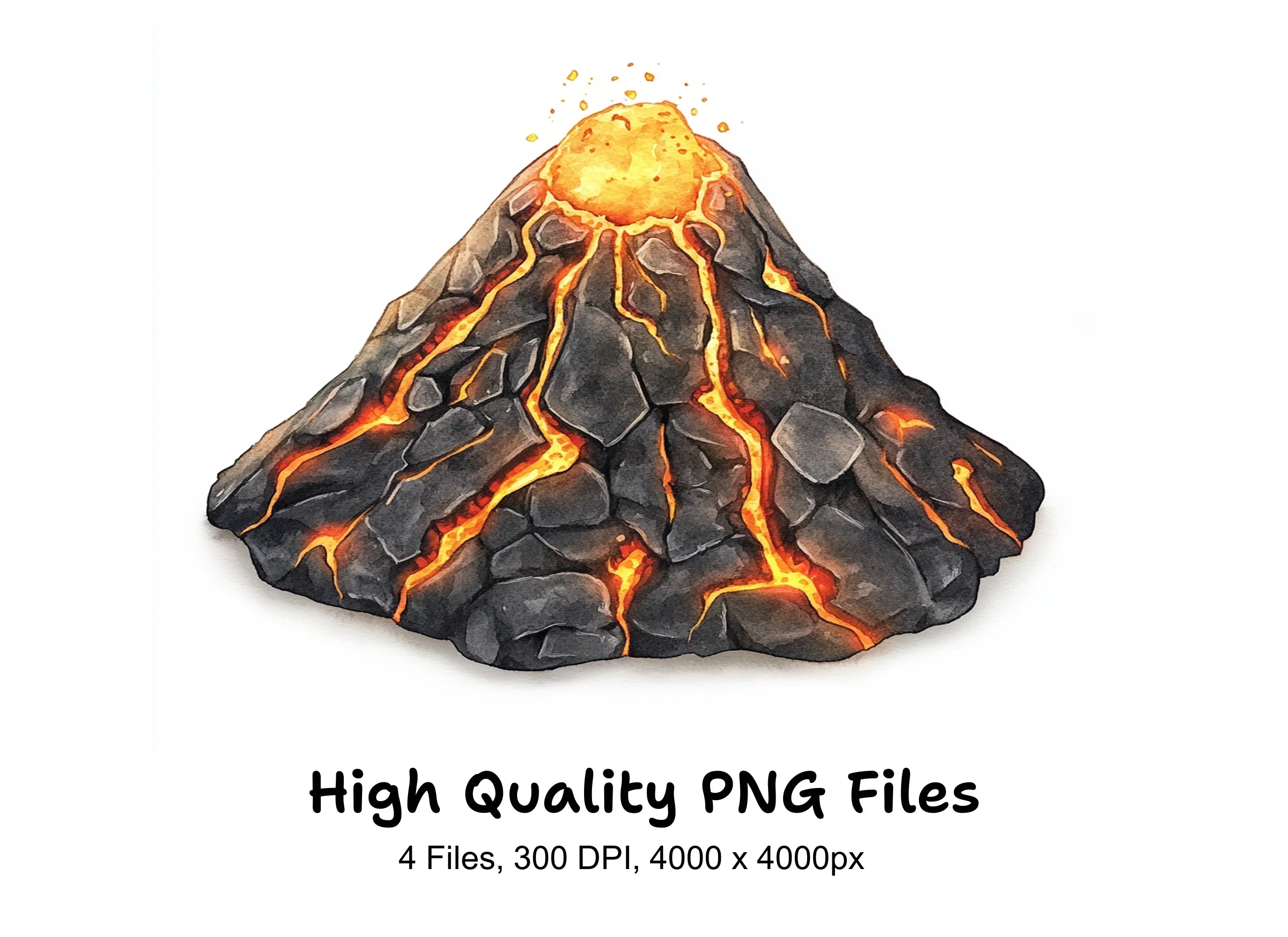 Volcano Eruption Clipart Bundle