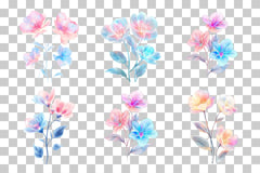 Neon Glowing Floral Art Clipart Bundle - CraftNest - Digital Crafting and Art