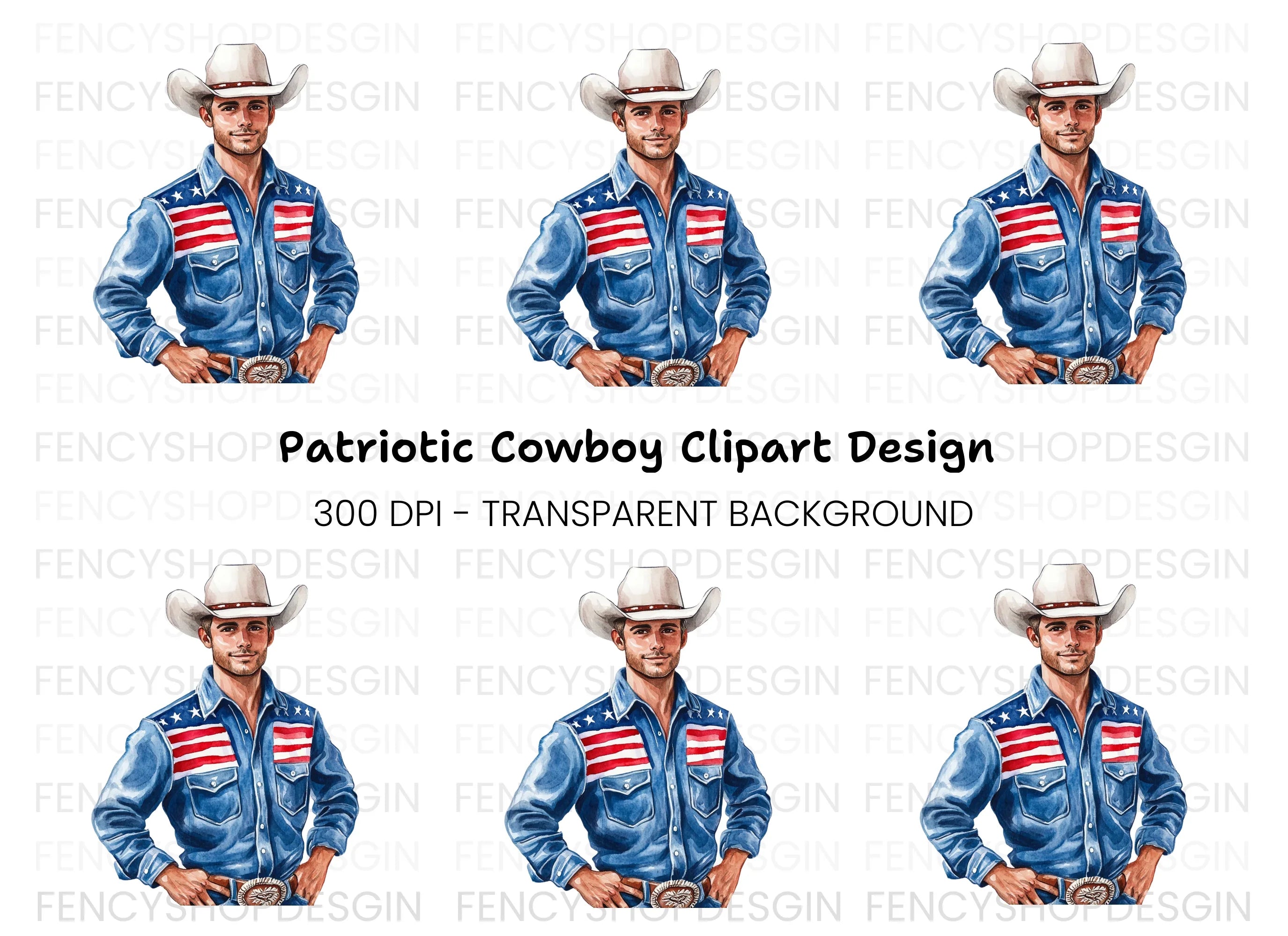 American Cowboy Clipart Bundle