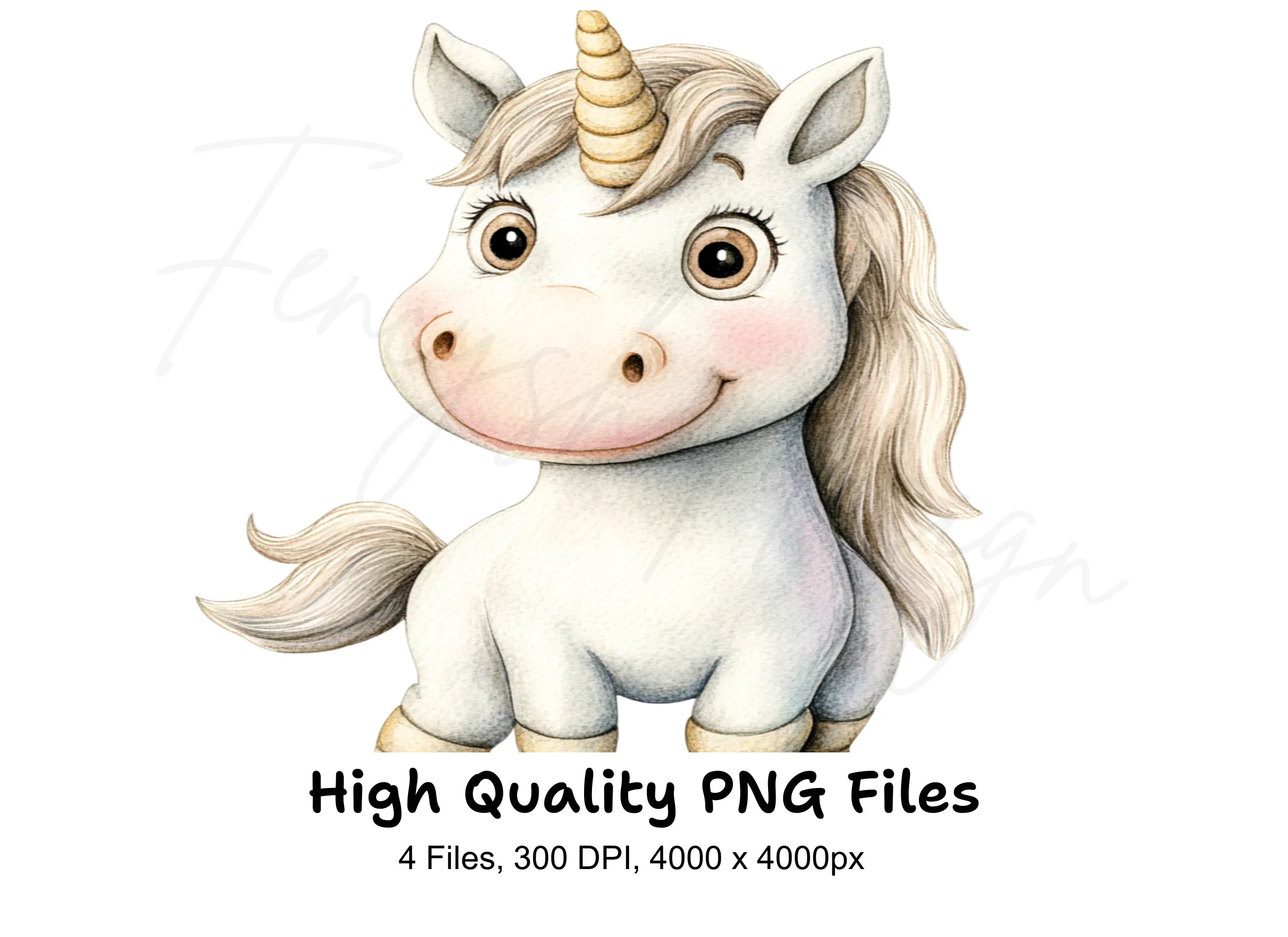 Charming Unicorn Clipart Bundle