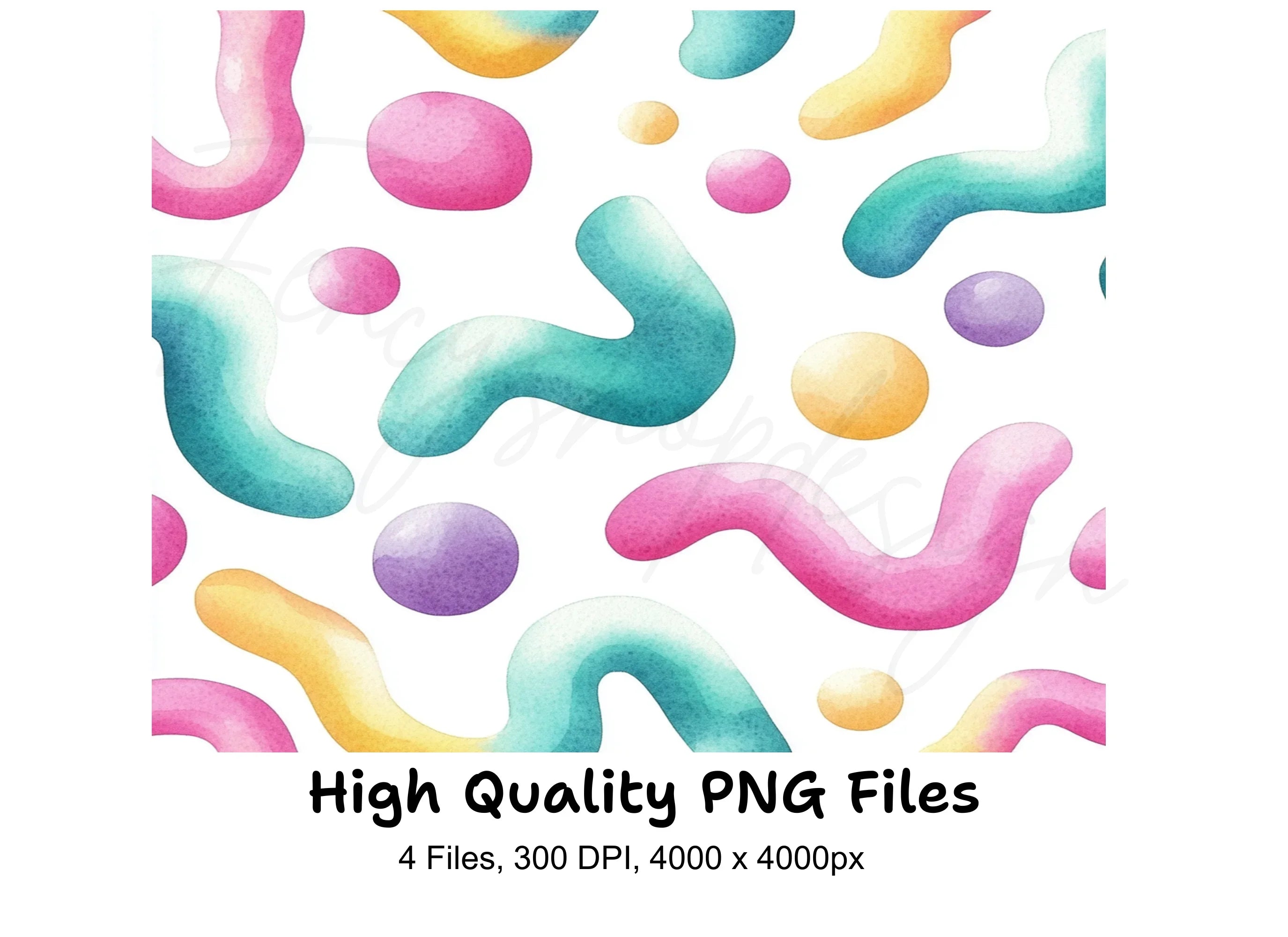 Abstract Wavy Shapes Clipart Bundle