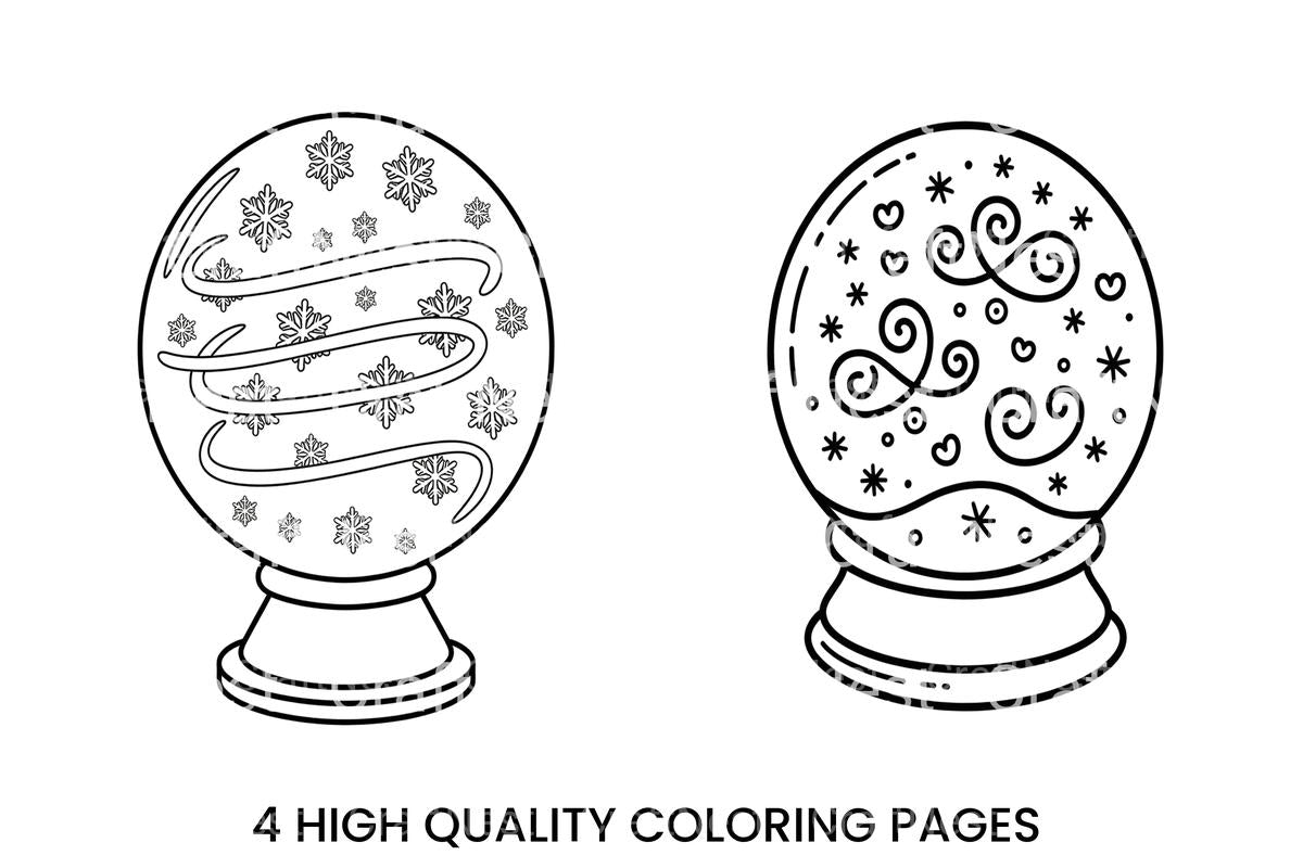 Winter Wonderland Snow Globe Coloring Books
