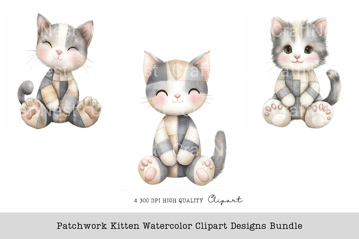 Patchwork Kitten Designs Clipart Bundle
