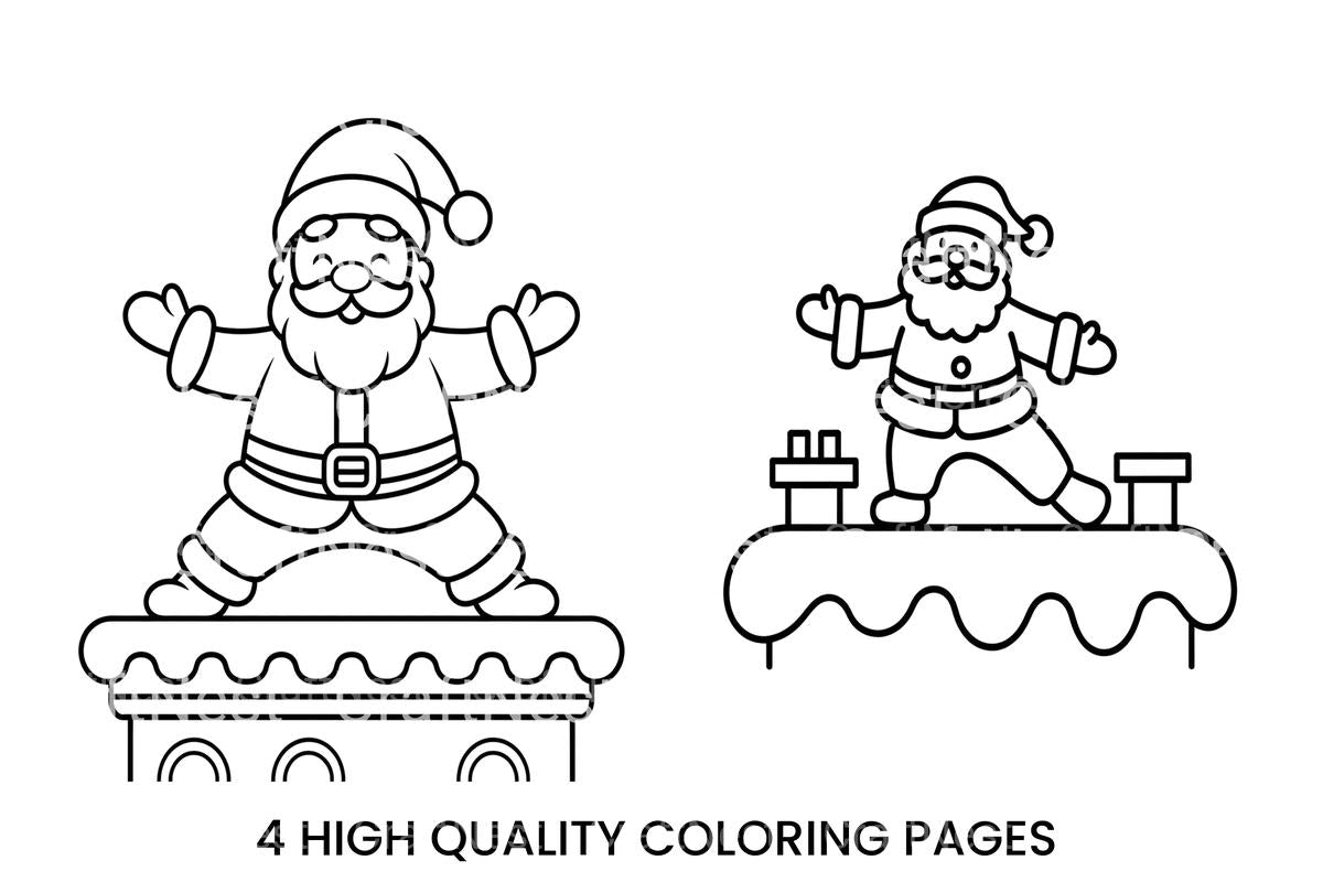 Santa on Chimney Delight Coloring Books