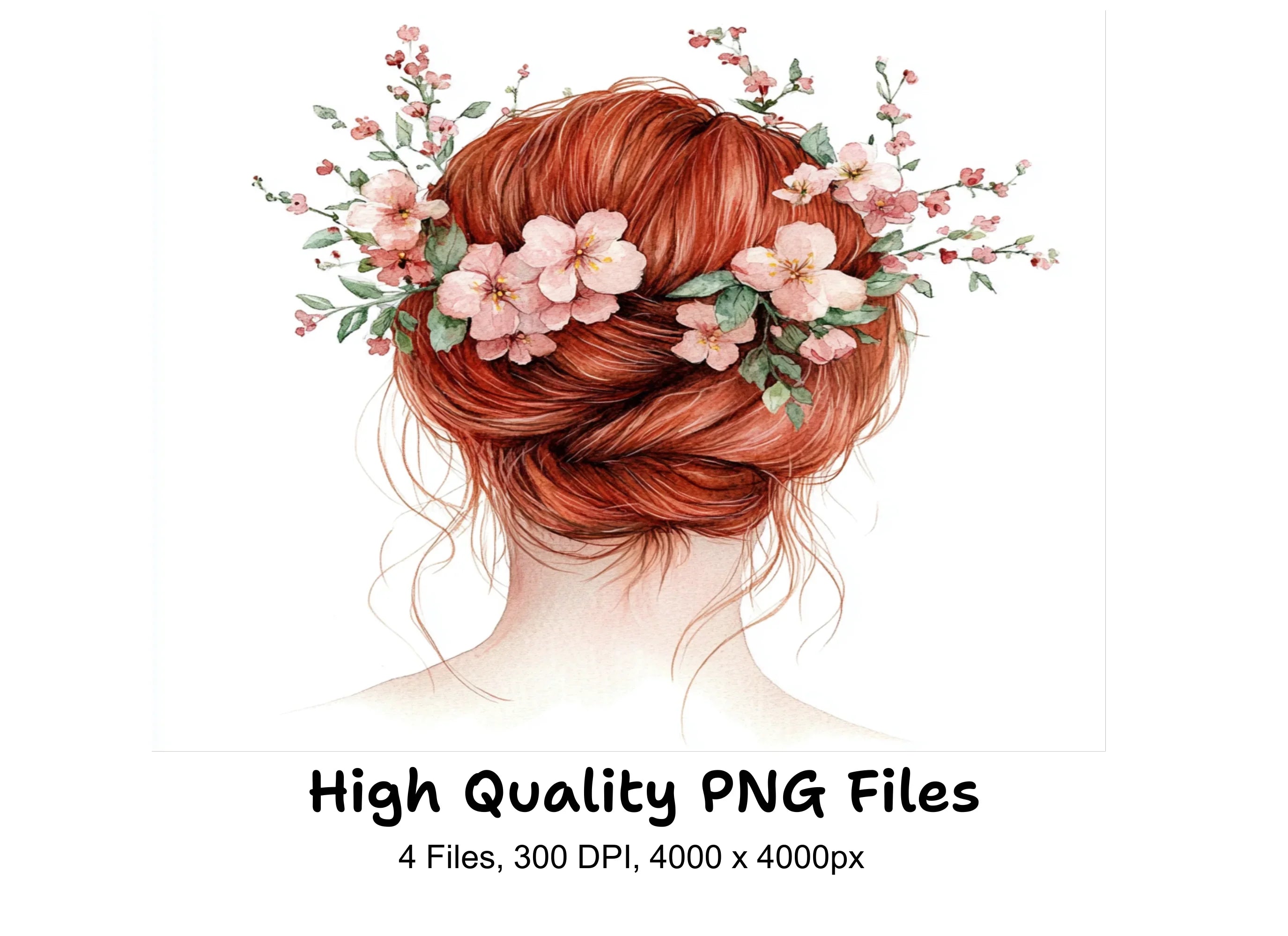 Flower Crown Woman Clipart Bundle