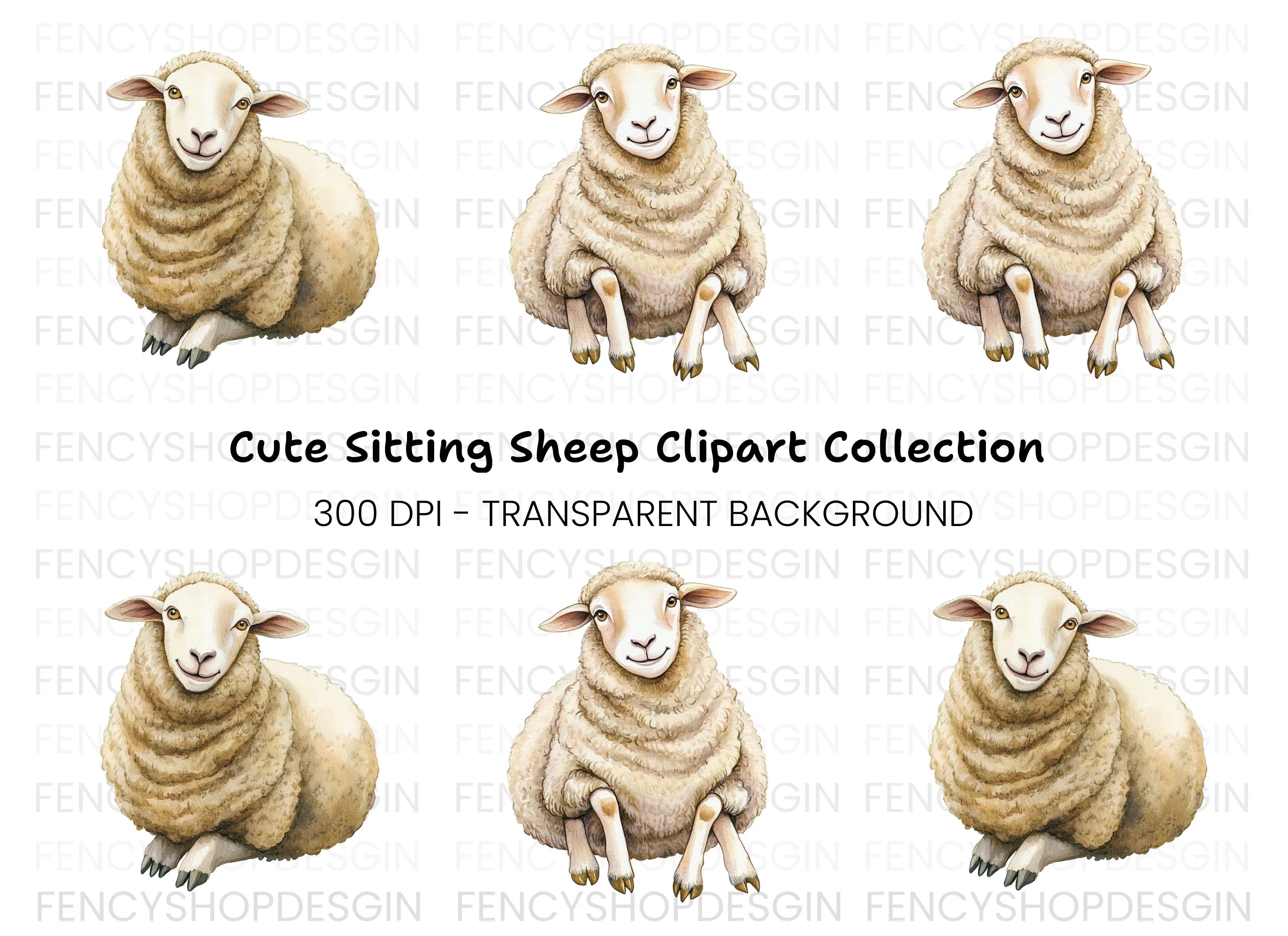 Charming Sheep Clipart Bundle