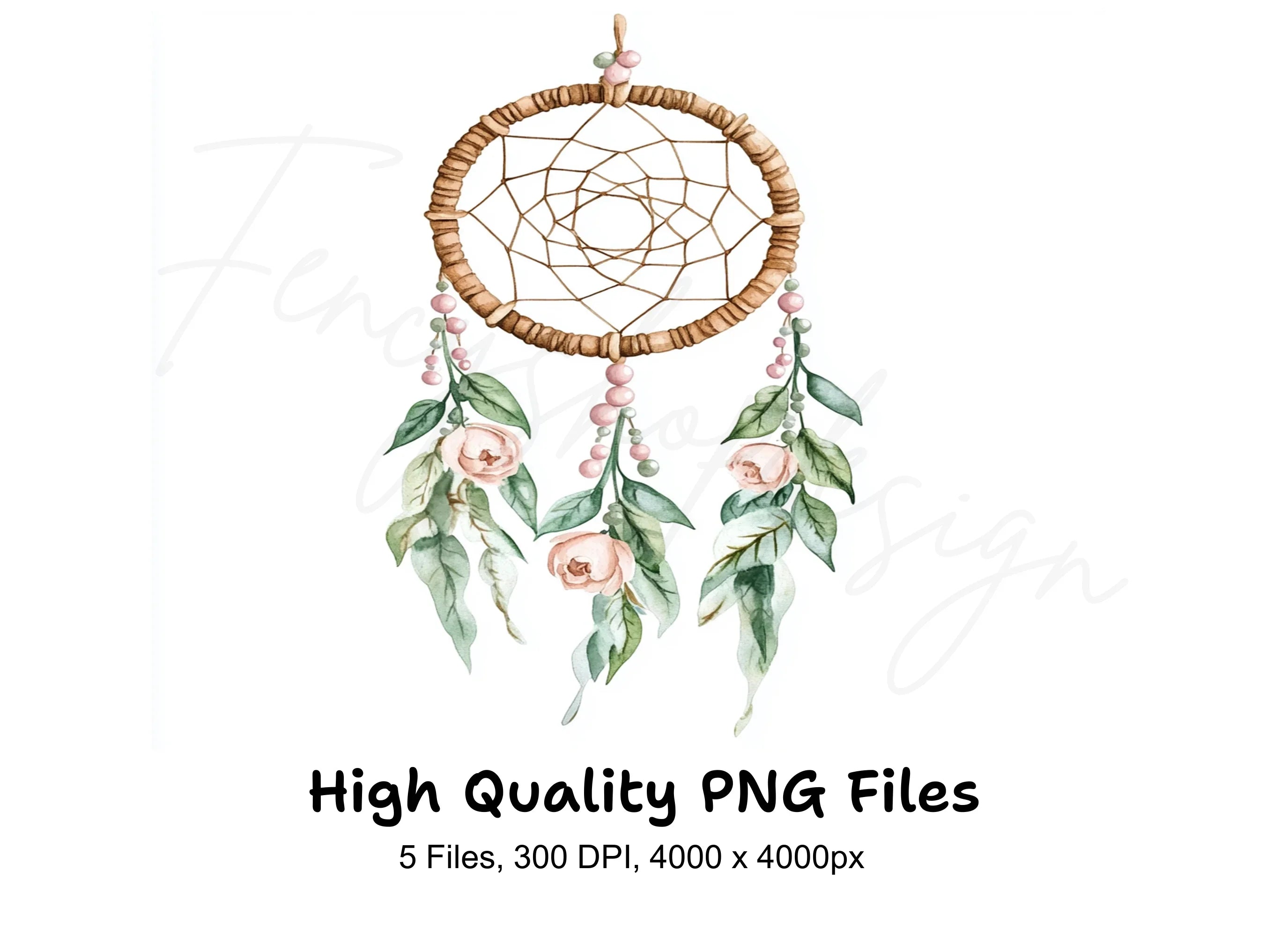 Boho Dreamcatcher Clipart Bundle