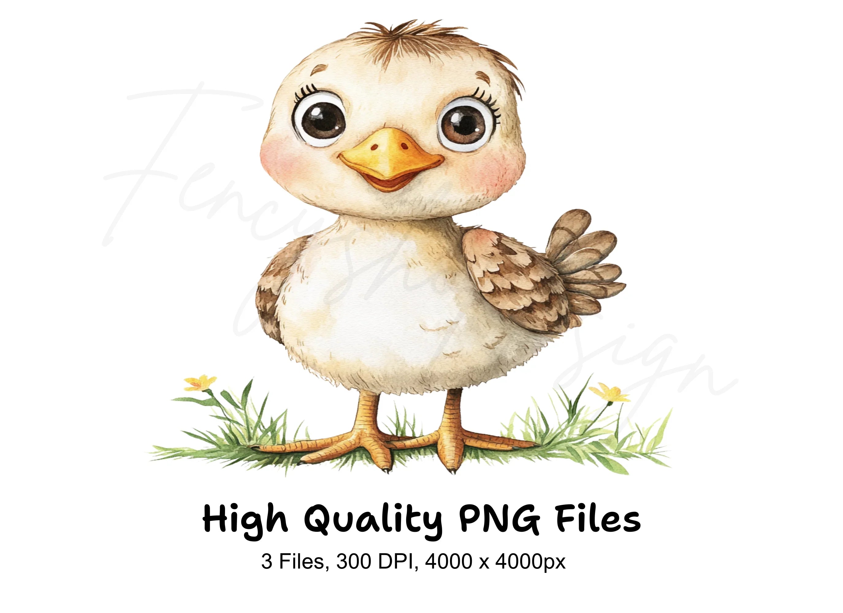 Cute Baby Chicks Clipart Bundle