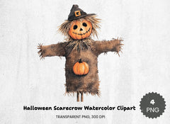 Halloween Scarecrow Clipart Bundle - CraftNest - Digital Crafting and Art