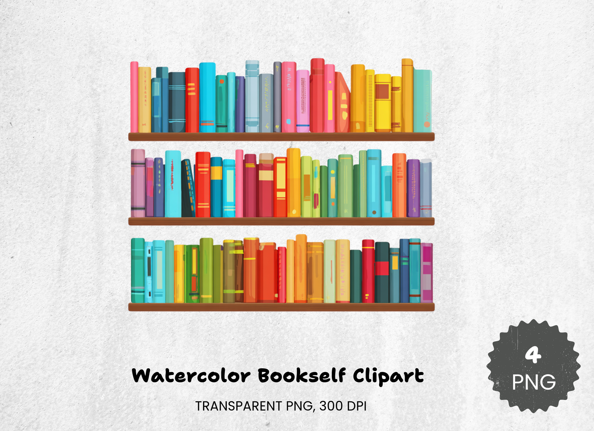 Bookself Clipart Bundle - 00707_Etb530 - CraftNest - Digital Crafting and Art