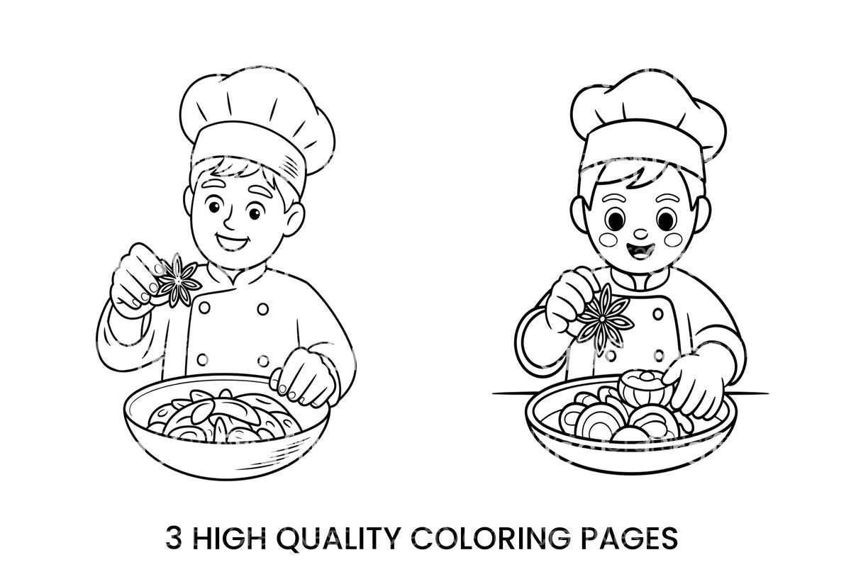 Christmas ChefFun Coloring Books