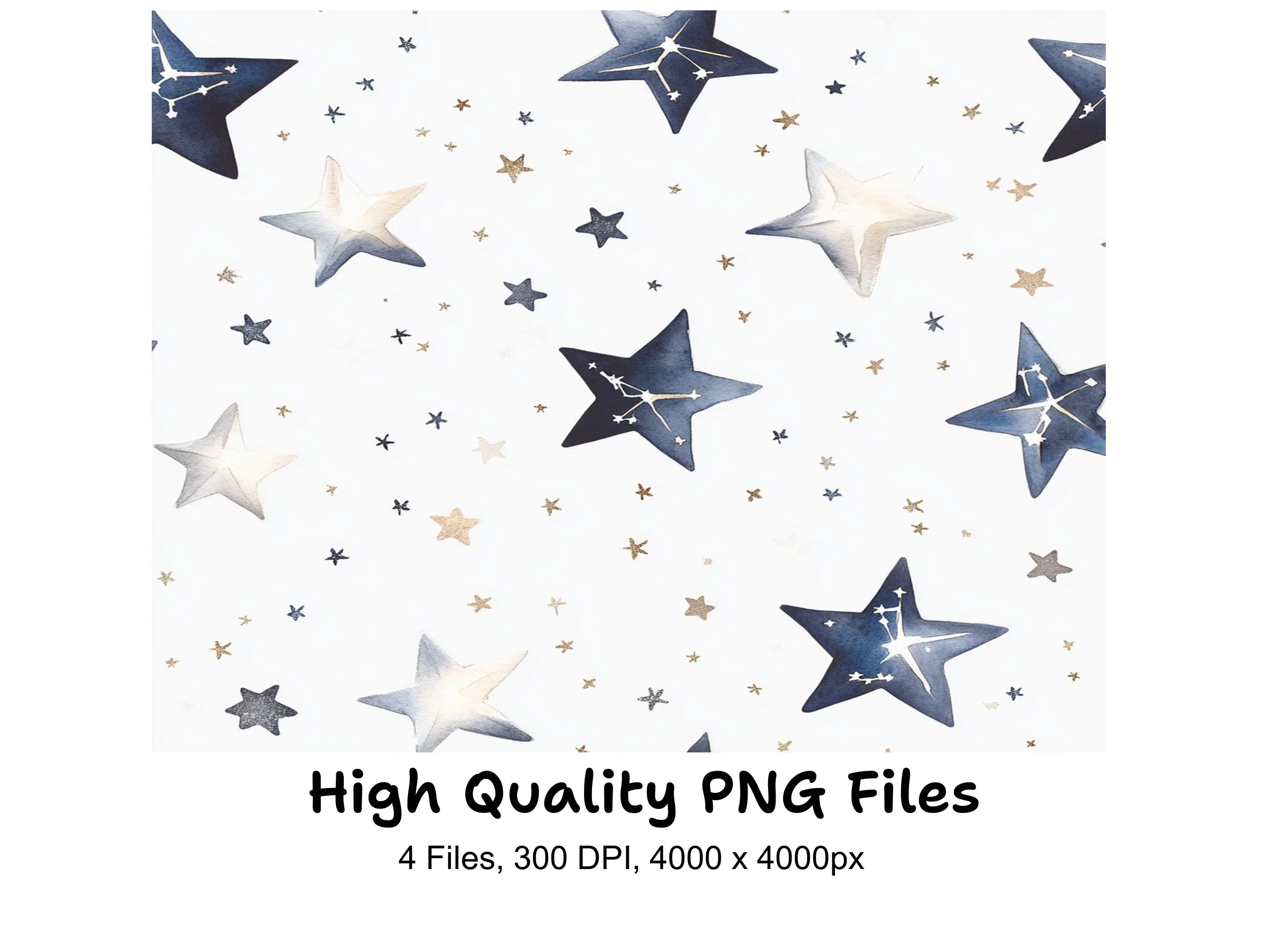 Scattered Stars Clipart Bundle