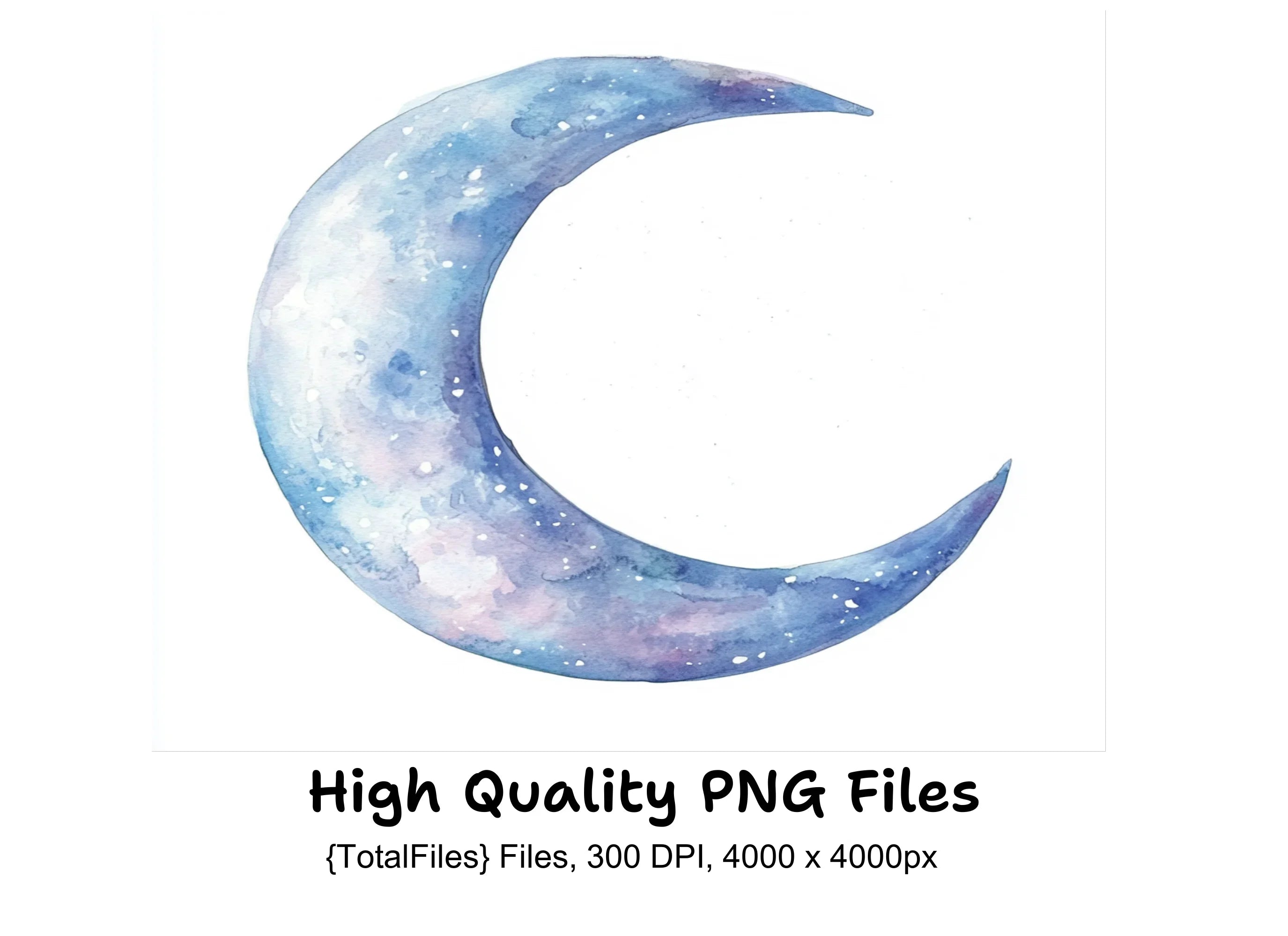 Crescent Moon Clipart Bundle