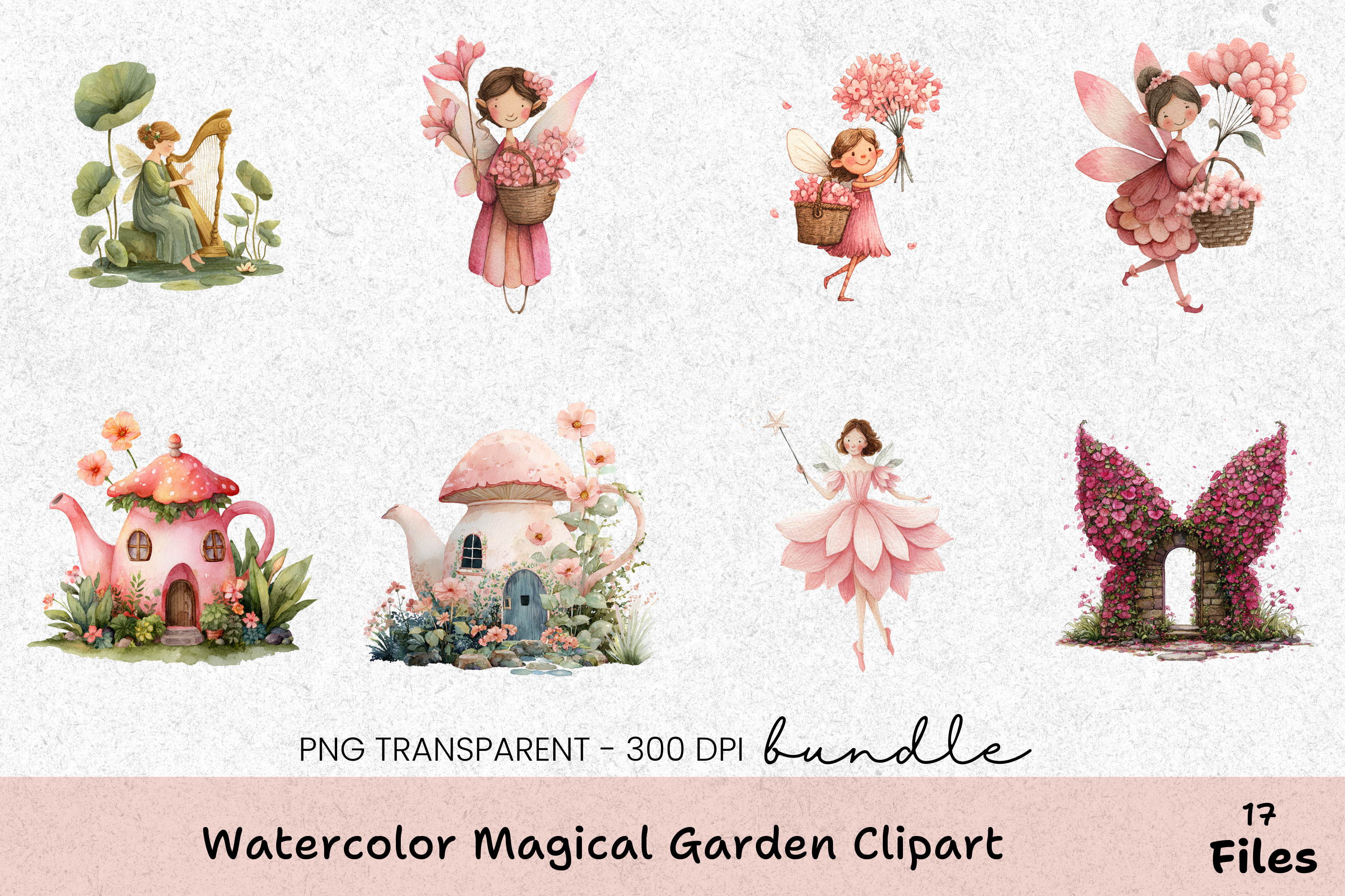 Magical Garden Clipart Bundle
