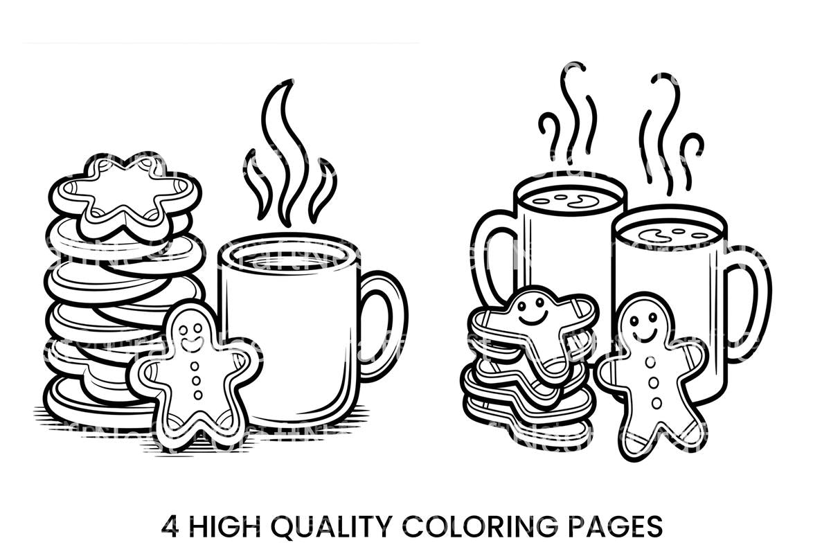 Hot Cocoa and Cookies Coloring Books
