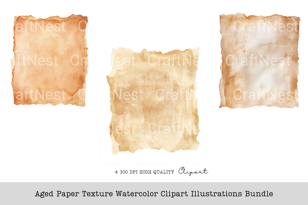 Aged Texture Illustrations Clipart Bundle