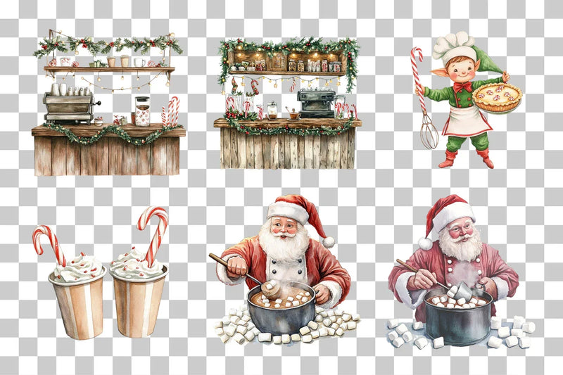 Cozy Christmas Coffee & Hot Cocoa Clipart Bundle - CraftNest - Digital Crafting and Art