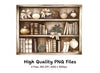 Christmas Bookshelf Clipart Bundle