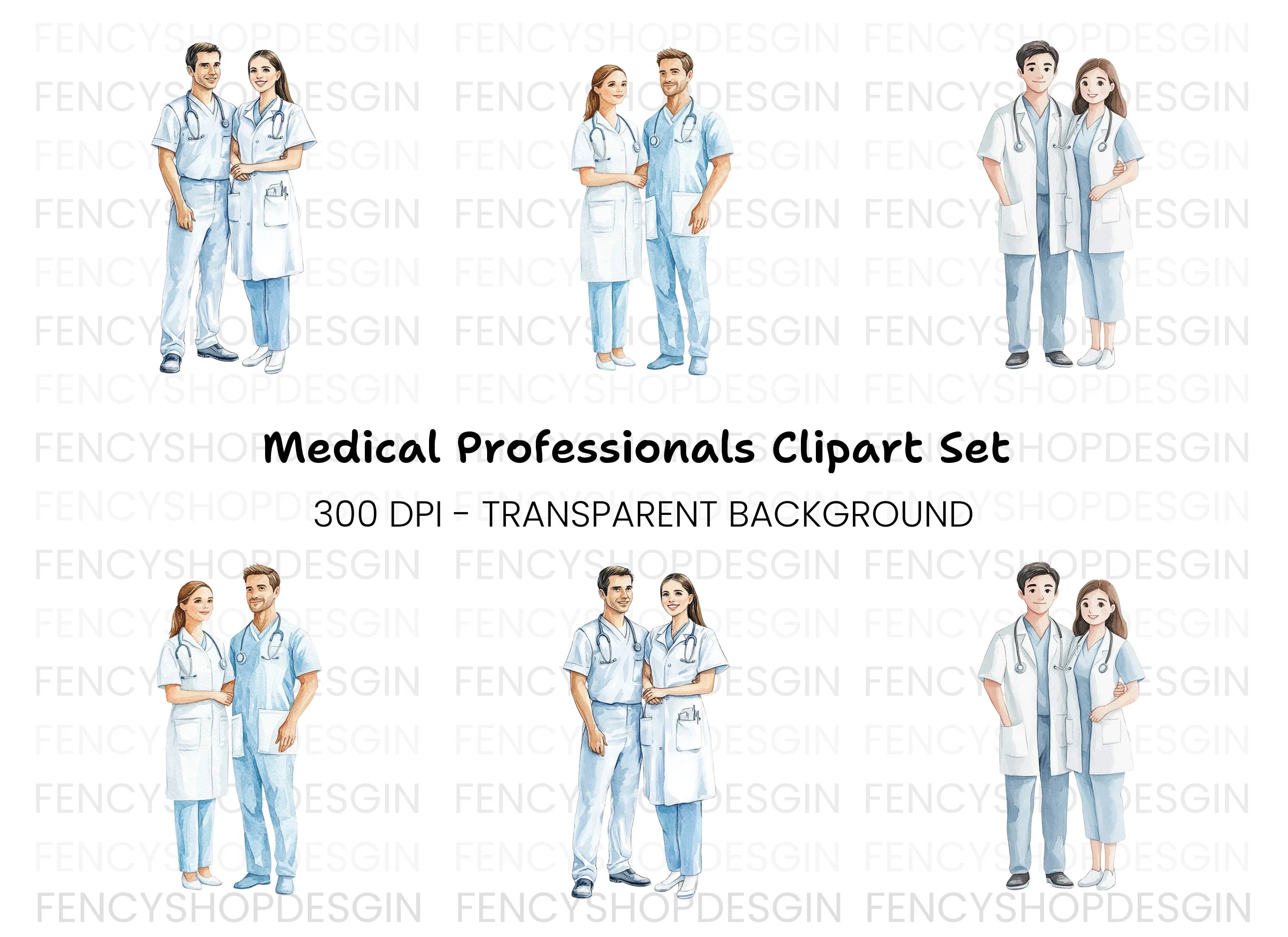 Medical Couple Clipart Bundle