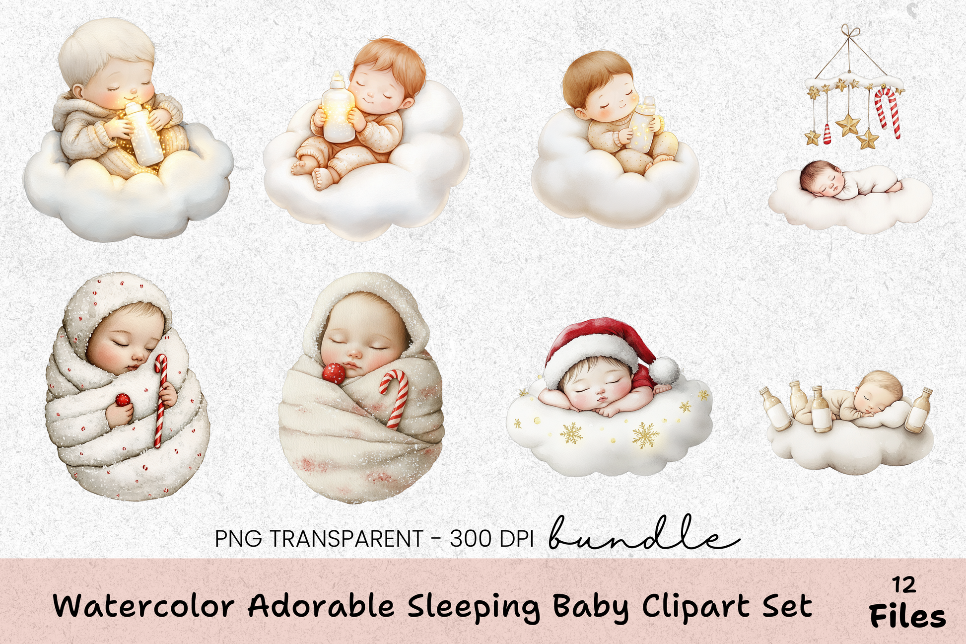 Adorable Sleeping Baby Clipart Bundle - CraftNest - Digital Crafting and Art
