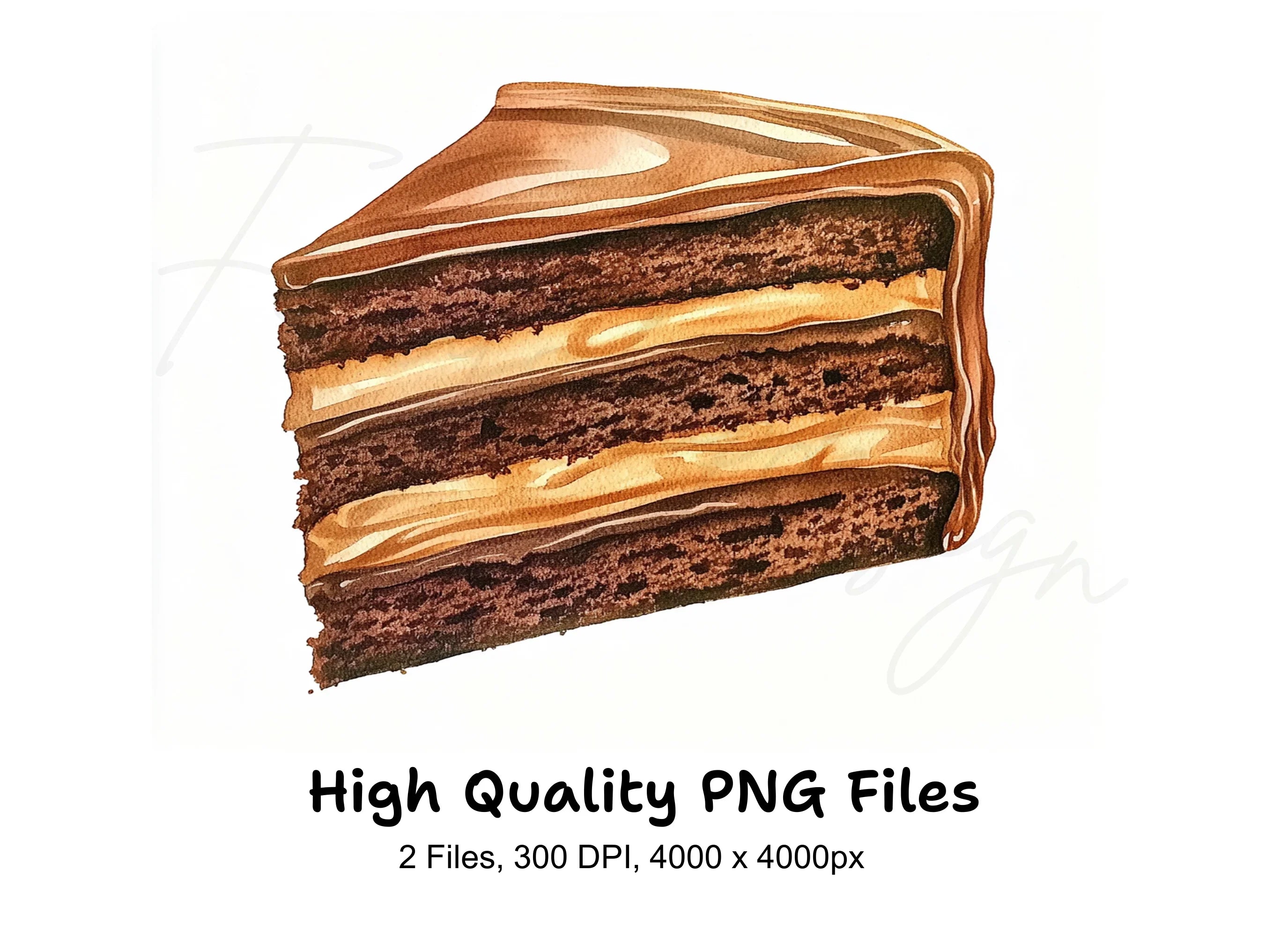 Chocolate Cake Slices Clipart Bundle