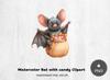 Bat with Candy Clipart Bundle