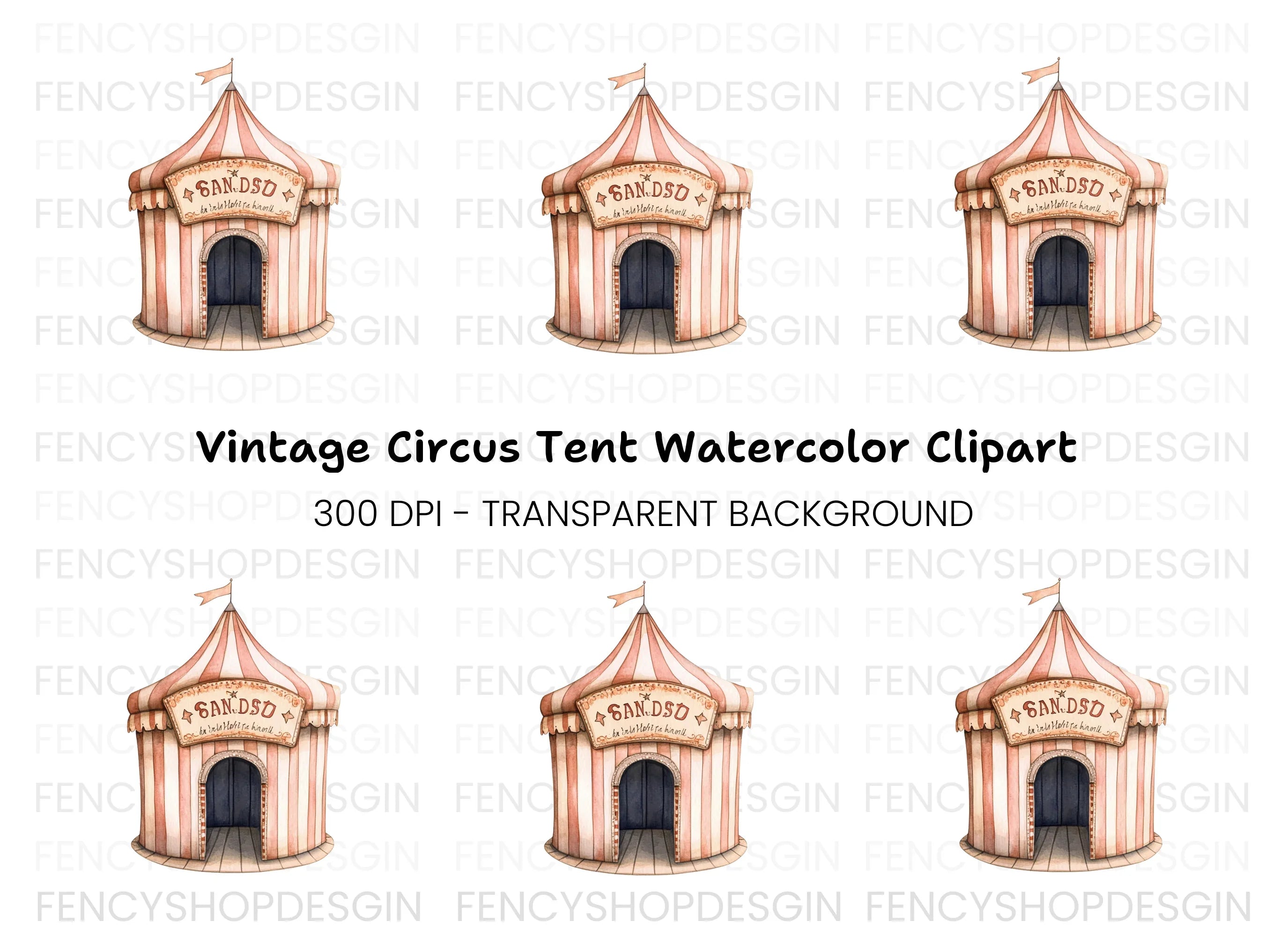 Circus Tent Clipart Bundle