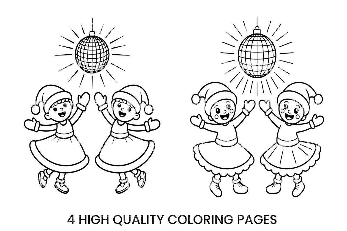 Snowflake Disco Party Fun Coloring Books