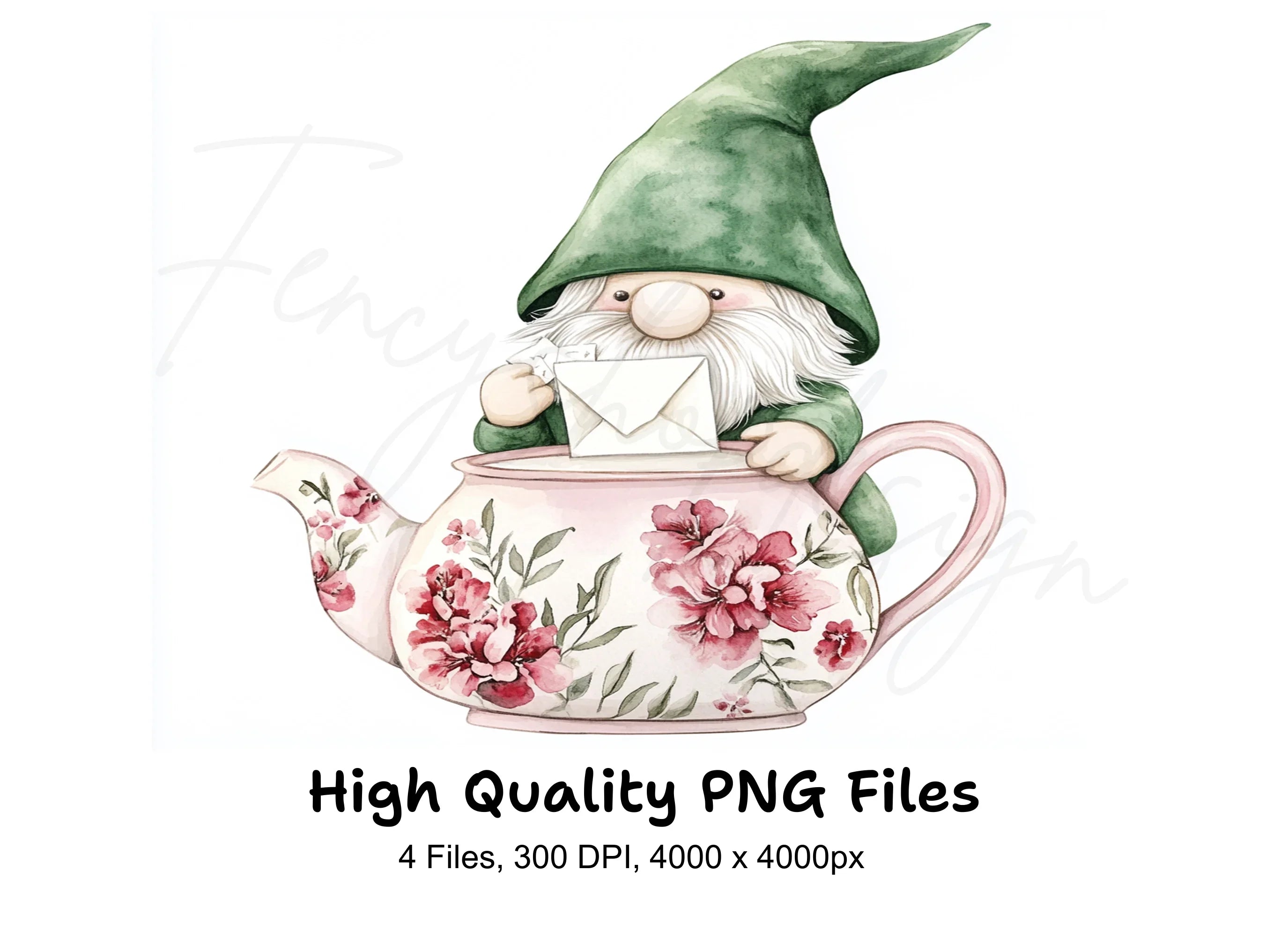 Gnome Teapot Clipart Bundle