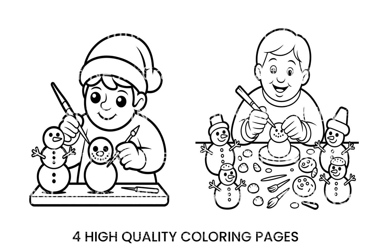 Snowman Crafting Coloring Books