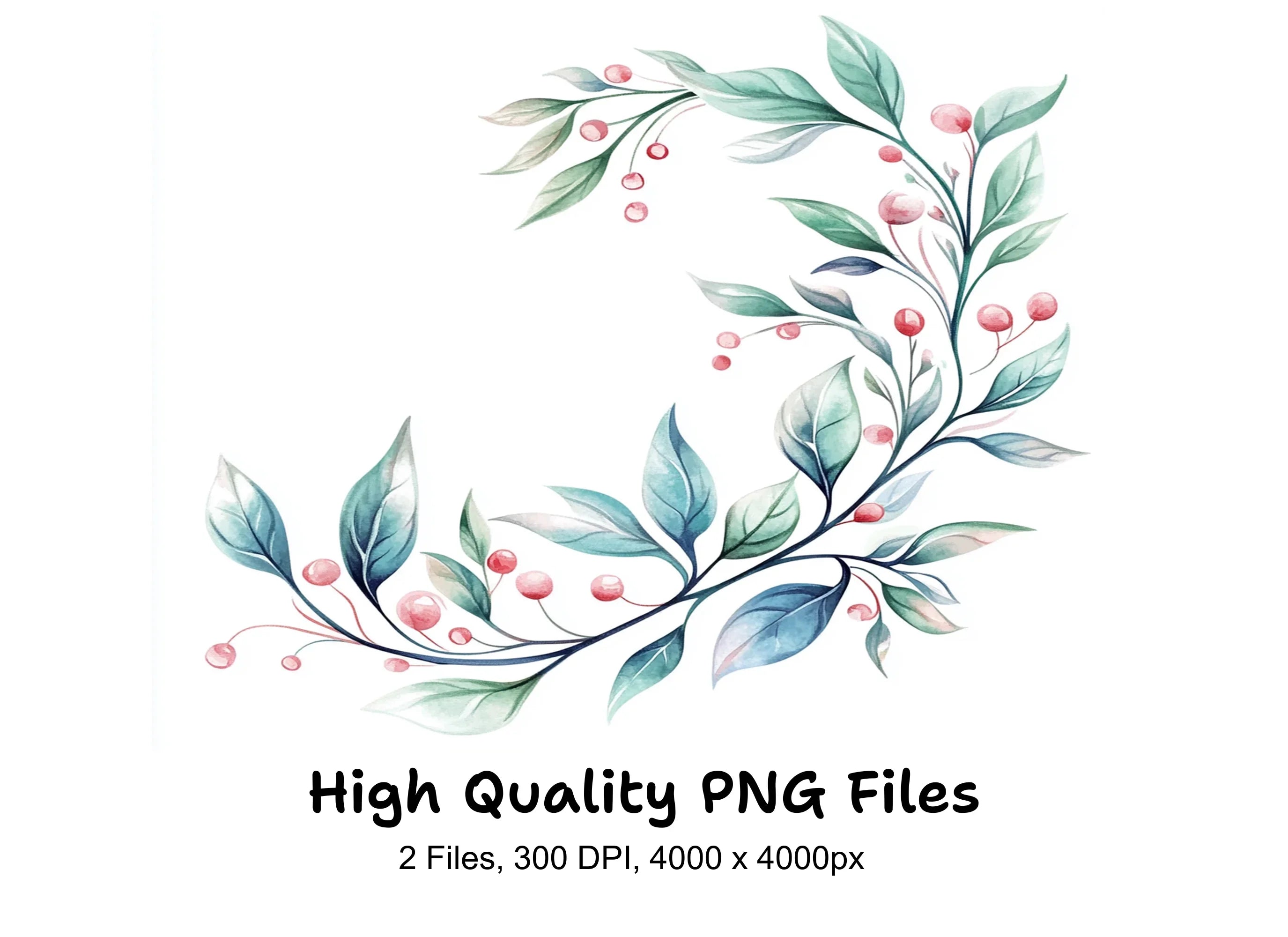 Floral Corner Clipart Bundle