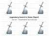 Excalibur Sword in Stone Clipart Bundle